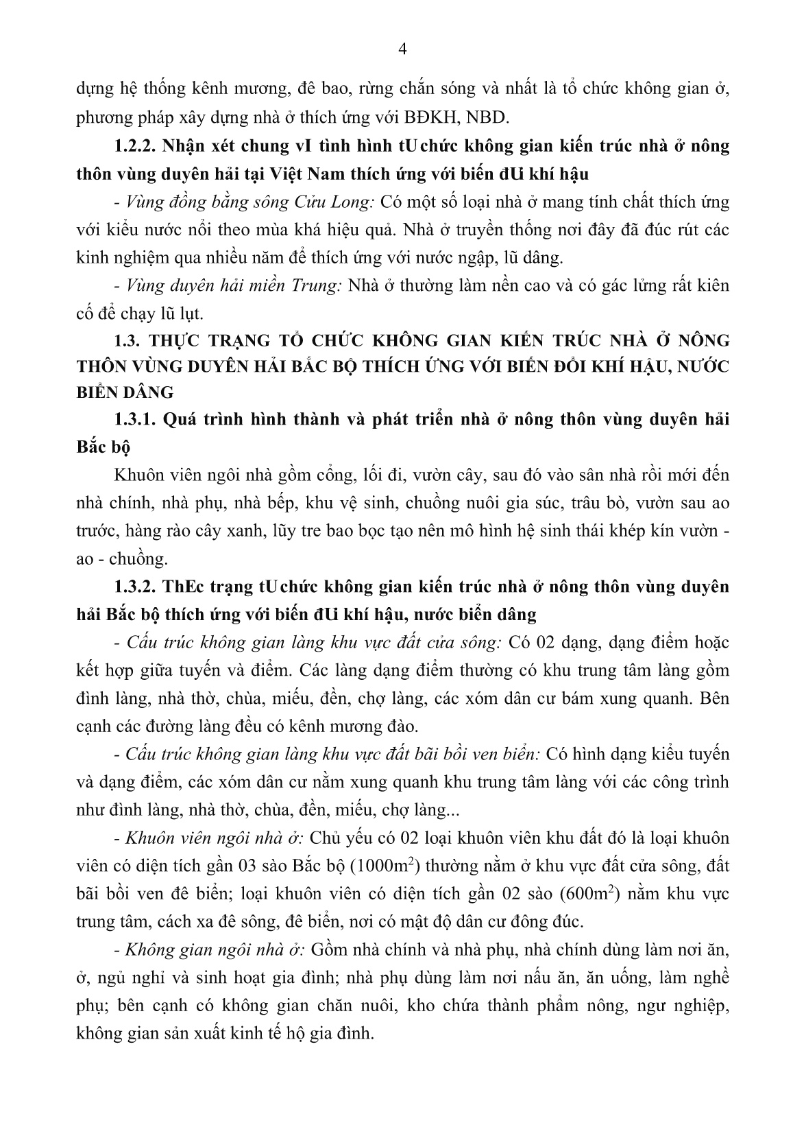 Tóm tắt Luận án Tổ chức không gian kiến trúc nhà ở nông thôn vùng duyên hải bắc bộ thích ứng với biến đổi khí hậu trang 6