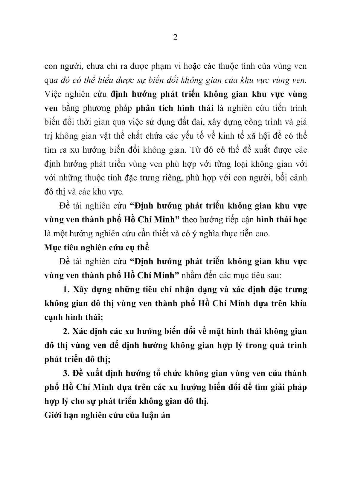 Tóm tắt Luận án Định hướng phát triển không gian vùng ven Thành phố Hồ Chí Minh trang 5