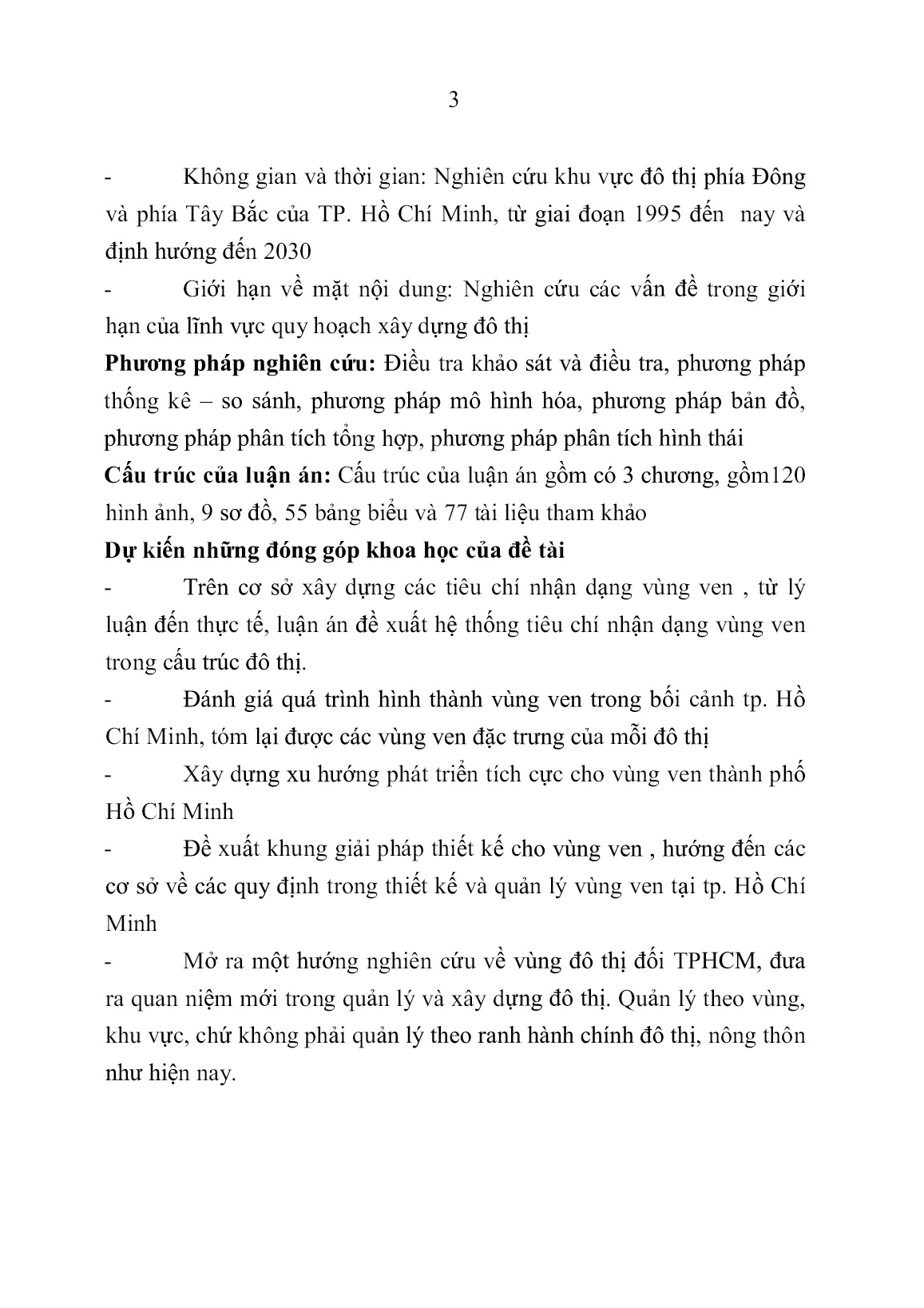 Tóm tắt Luận án Định hướng phát triển không gian vùng ven Thành phố Hồ Chí Minh trang 6