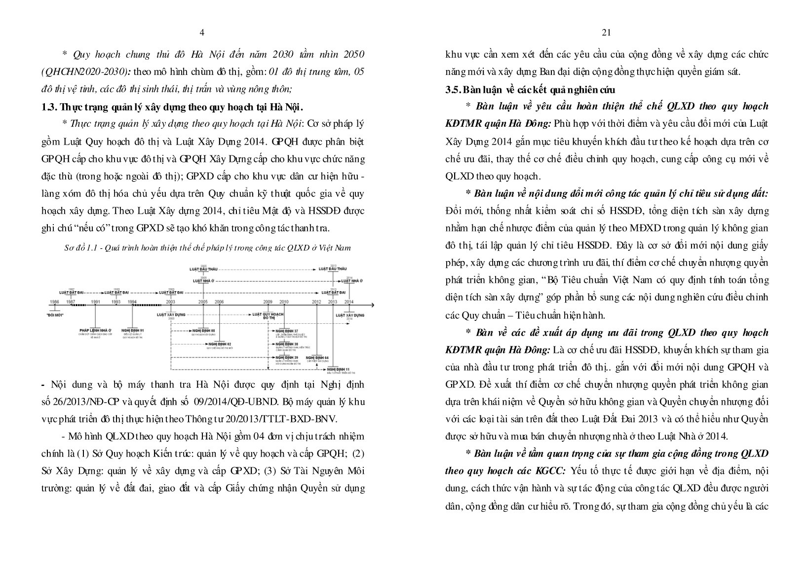 Tóm tắt Luận án Quản lý xây dựng theo quy hoạch khu đô thị mở rộng Quận Hà Đông, Thành phố Hà Nội trang 4