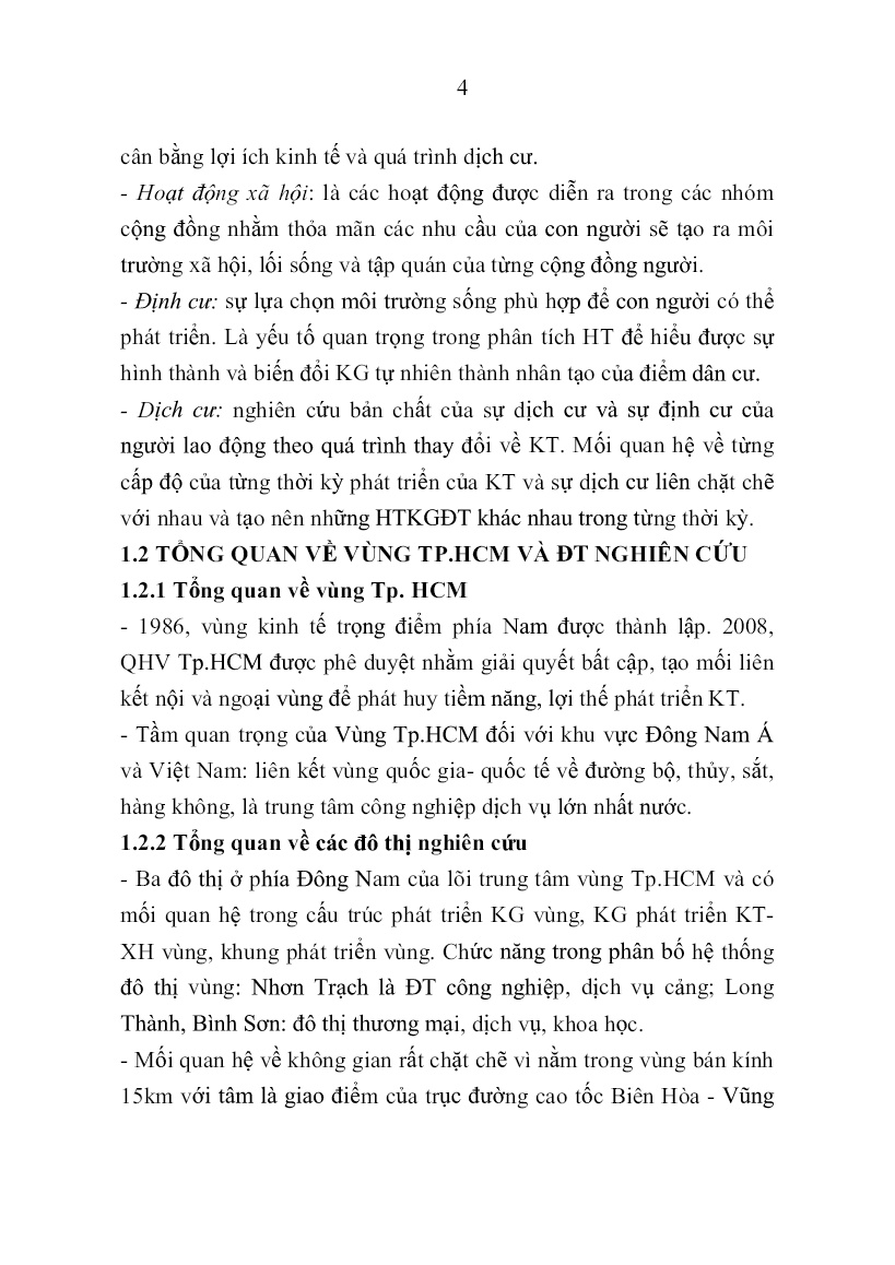 Tóm tắt Luận án Hình thái không gian các đô thị phía đông nam thuộc lõi trung tâm vùng Thành phố Hồ Chí Minh trang 7