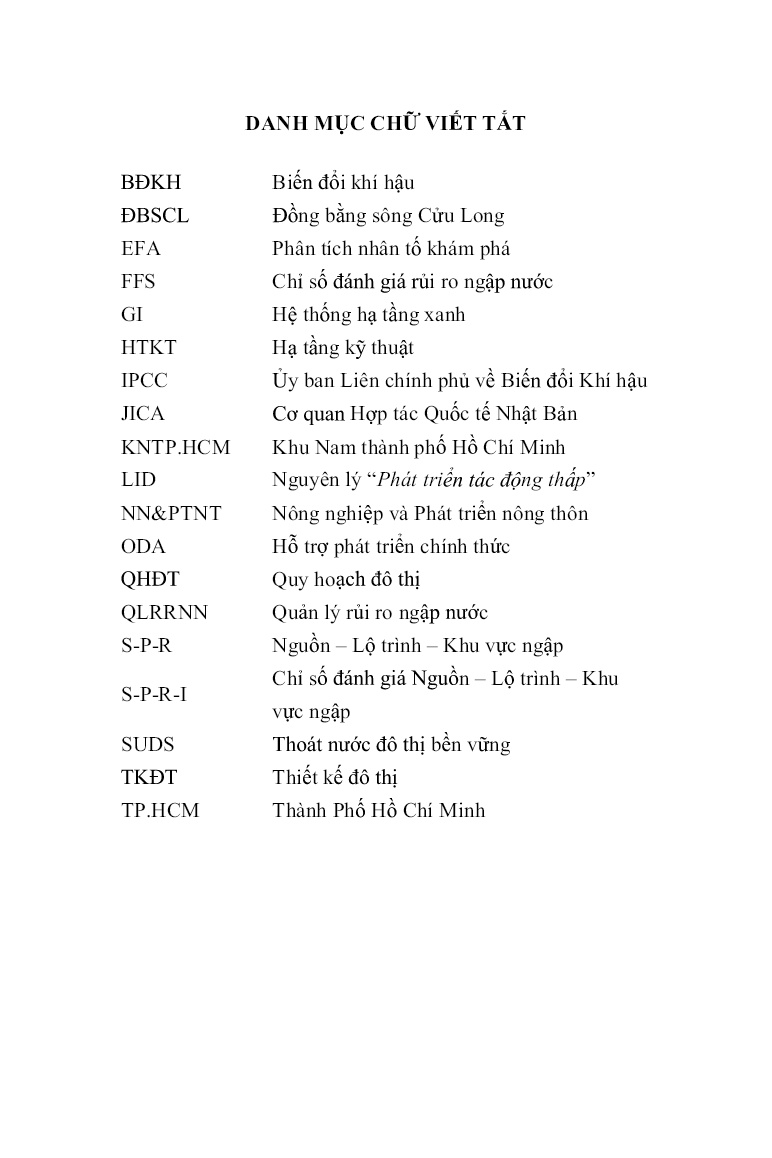 Tóm tắt Luận án Quy hoạch đô thị thích ứng ngập nước tại khu vực Nam Thành phố Hồ Chí Minh trang 3