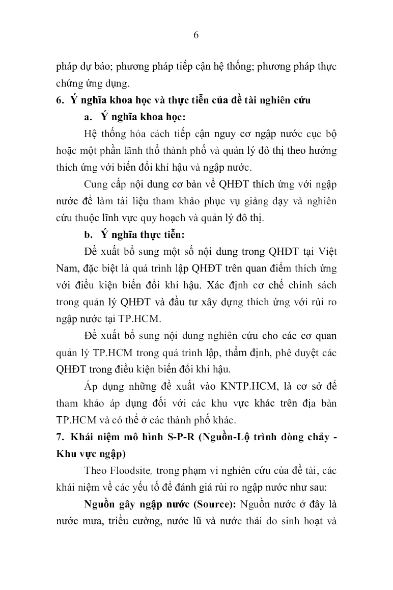 Tóm tắt Luận án Quy hoạch đô thị thích ứng ngập nước tại khu vực Nam Thành phố Hồ Chí Minh trang 9