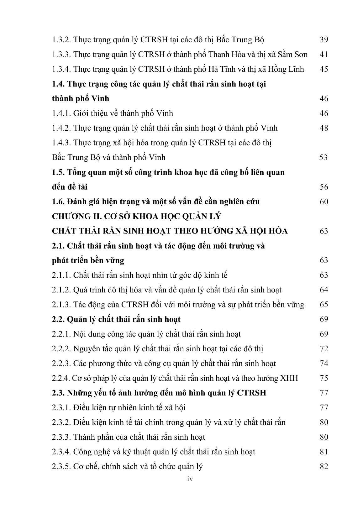 Luận án Mô hình và giải pháp quản lý chất thải rắn sinh hoạt theo hướng xã hội hoá cho một số đô thị Bắc Trung Bộ Việt Nam trang 6