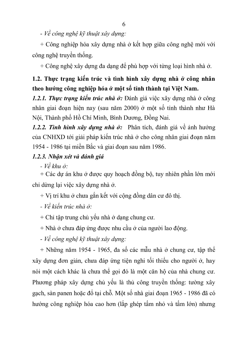 Tóm tắt Luận án Kiến trúc nhà ở công nhân các khu công nghiệp tập trung tại Hải Phòng theo hướng công nghiệp hóa xây dựng trang 6
