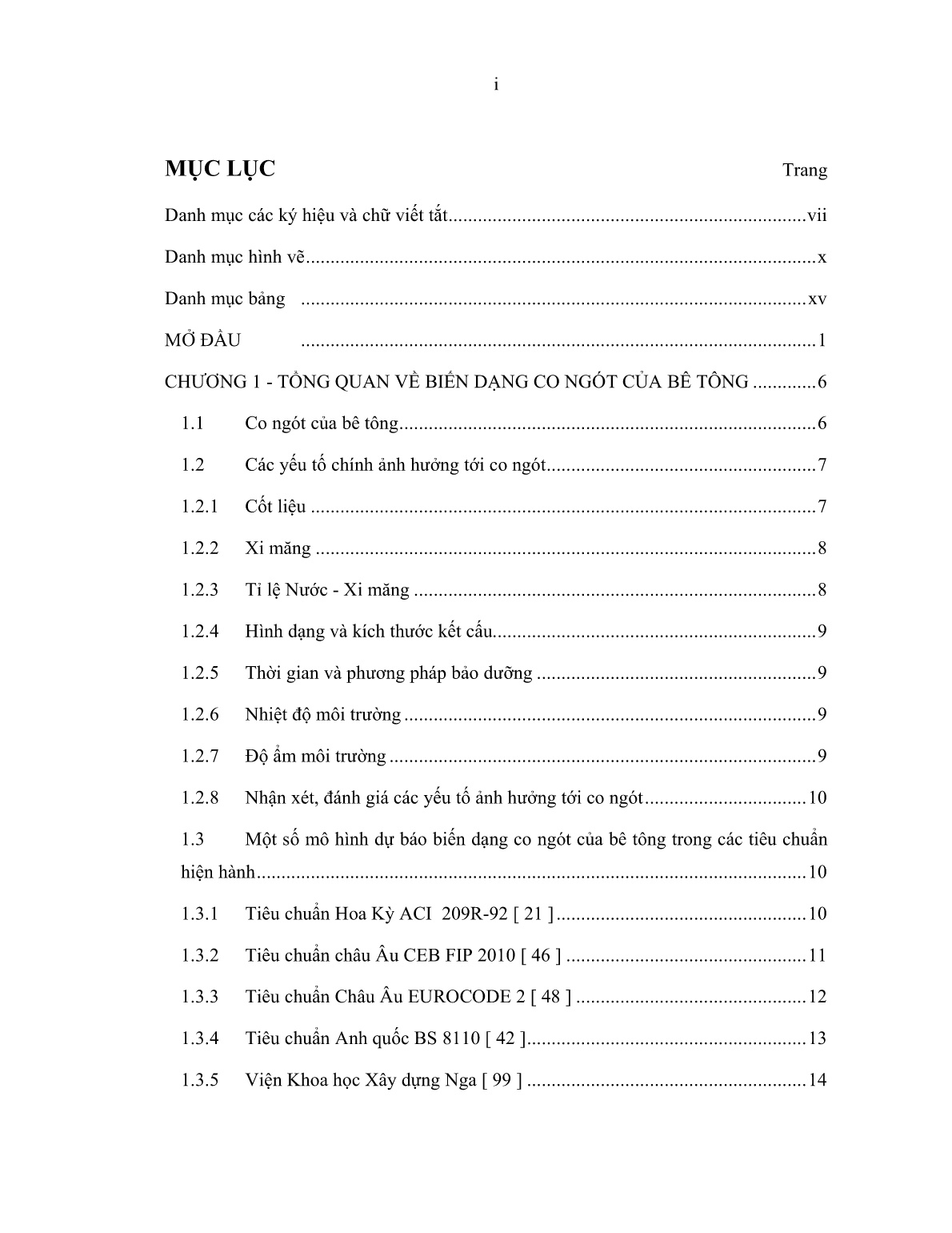 Luận án Nghiên cứu biến dạng co ngót của bê tông trong điều kiện tiêu chuẩn khí hậu Việt Nam trang 5