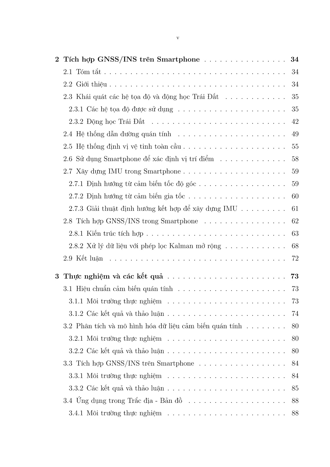 Luận án Nghiên cứu giải pháp tích hợp hệ thống GNSS/INS trên thiết bị thông minh ứng dụng trong trắc địa - Bản đồ trang 7