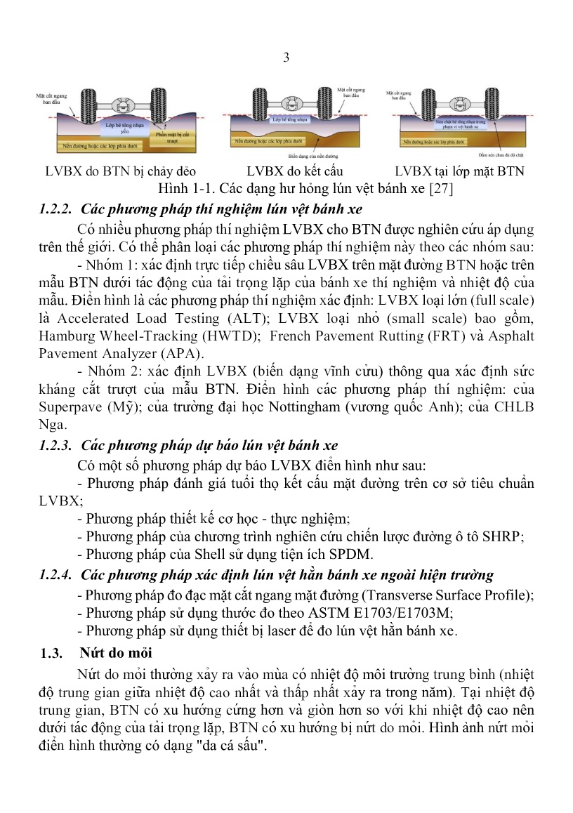 Tóm tắt Luận án Nghiên cứu một số yếu tố ảnh hưởng đến biến dạng lún vệt bánh xe có xét đến đặc tính mỏi của bê tông nhựa chặt làm lớp mặt đường Việt Nam trang 7