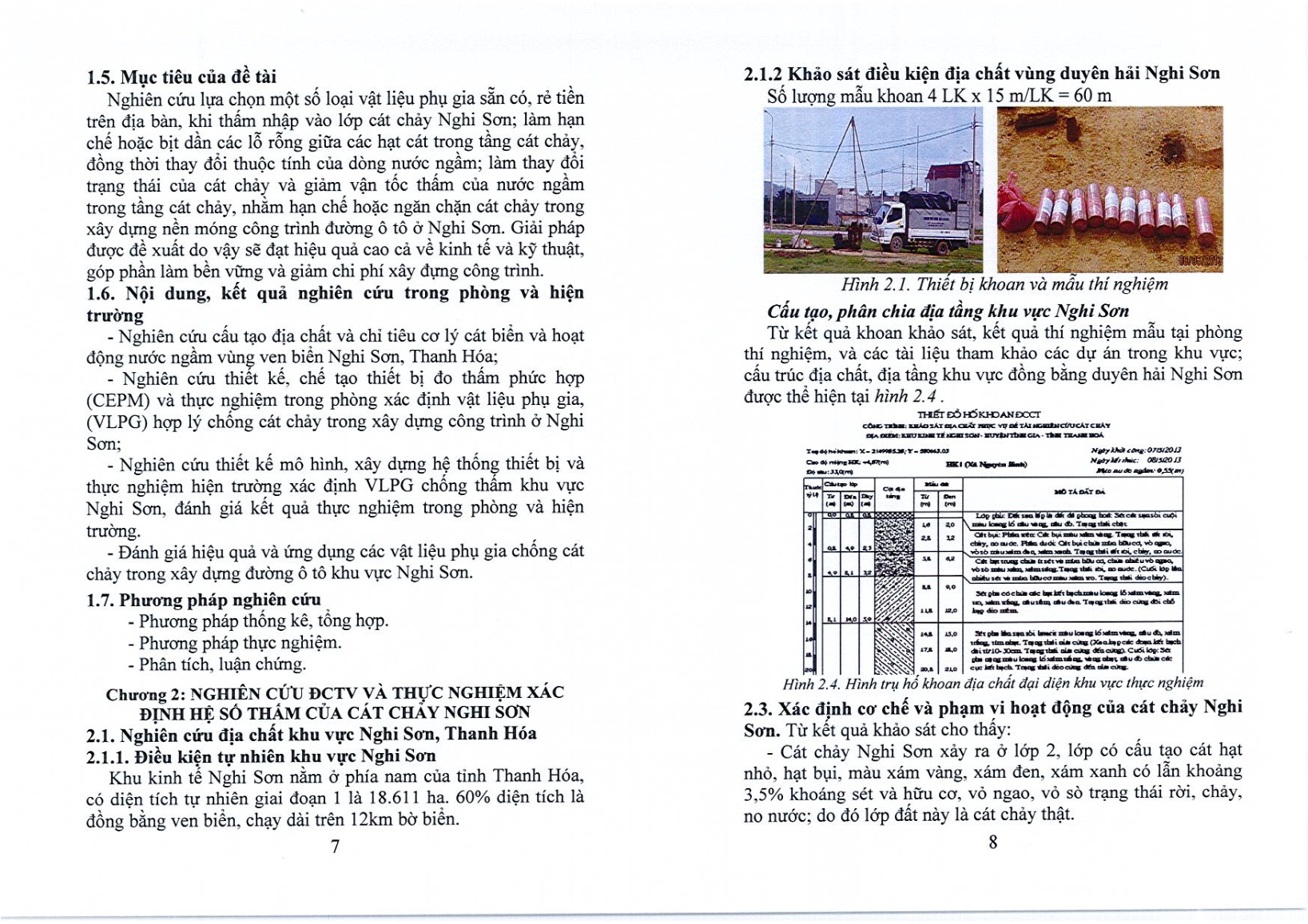 Tóm tắt Luận án Nghiên cứu giải pháp chống cát chảy trong xây dựng công trình đường ô tô tại khu kinh tế Nghi Sơn tỉnh Thanh Hóa trang 5