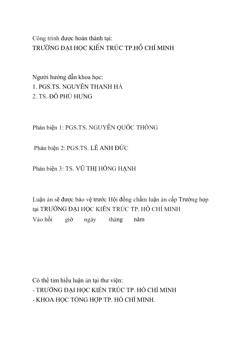 Tóm tắt Luận án Vận dụng phương thức quy hoạch chiến lược vào quy trình quy hoạch xây dựng đô thị Việt Nam áp dụng cho Thành phố Biên Hòa trang 2