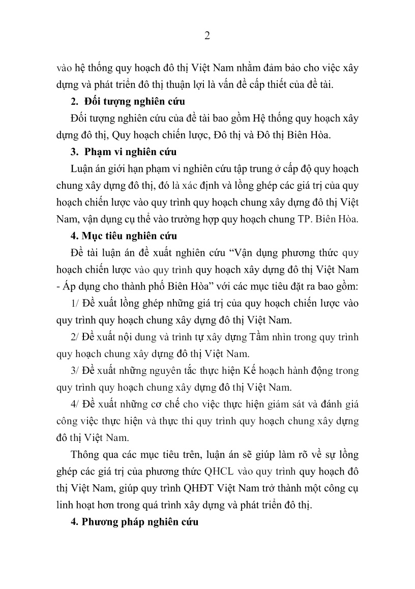 Tóm tắt Luận án Vận dụng phương thức quy hoạch chiến lược vào quy trình quy hoạch xây dựng đô thị Việt Nam áp dụng cho Thành phố Biên Hòa trang 7