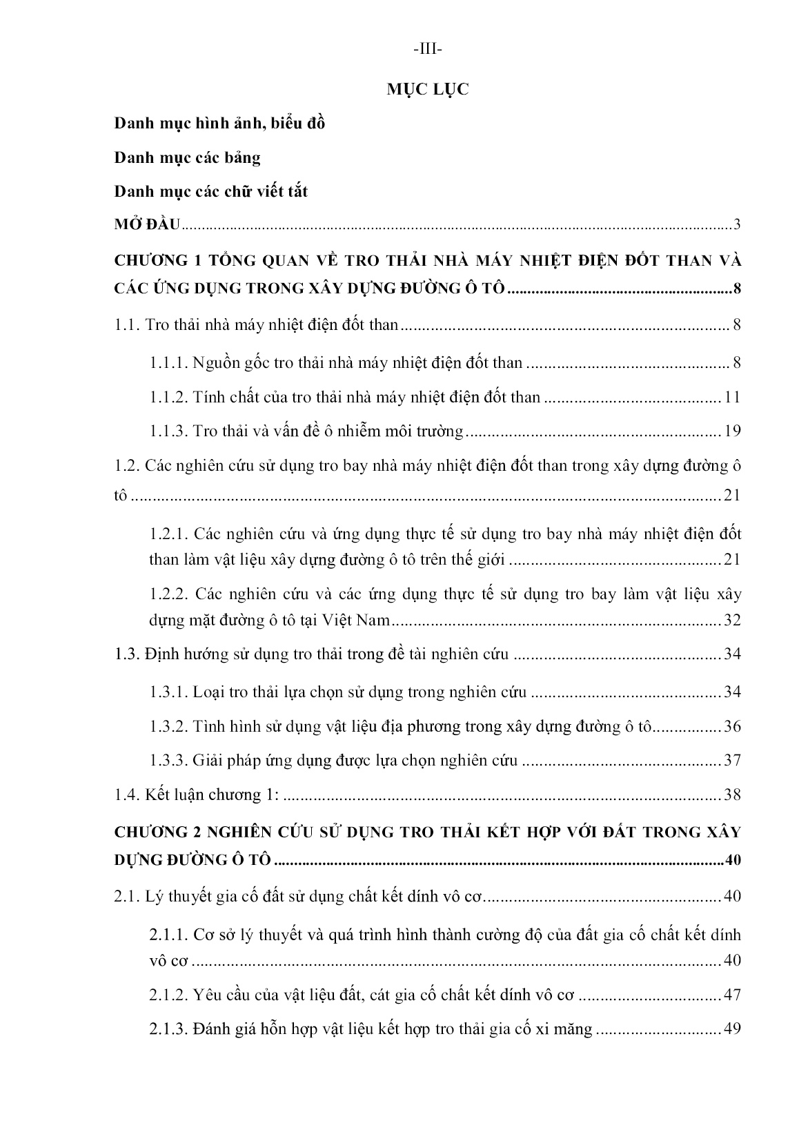 Luận án Nghiên cứu sử dụng hợp lý tro thải của nhà máy nhiệt điện đốt than trong xây dựng đường ô tô trang 3