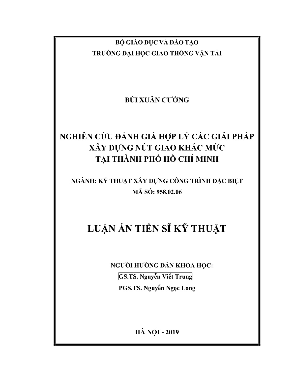 Luận án Nghiên cứu đánh giá hợp lý các giải pháp xây dựng nút giao khác mức tại Thành phố Hồ Chí Minh trang 2