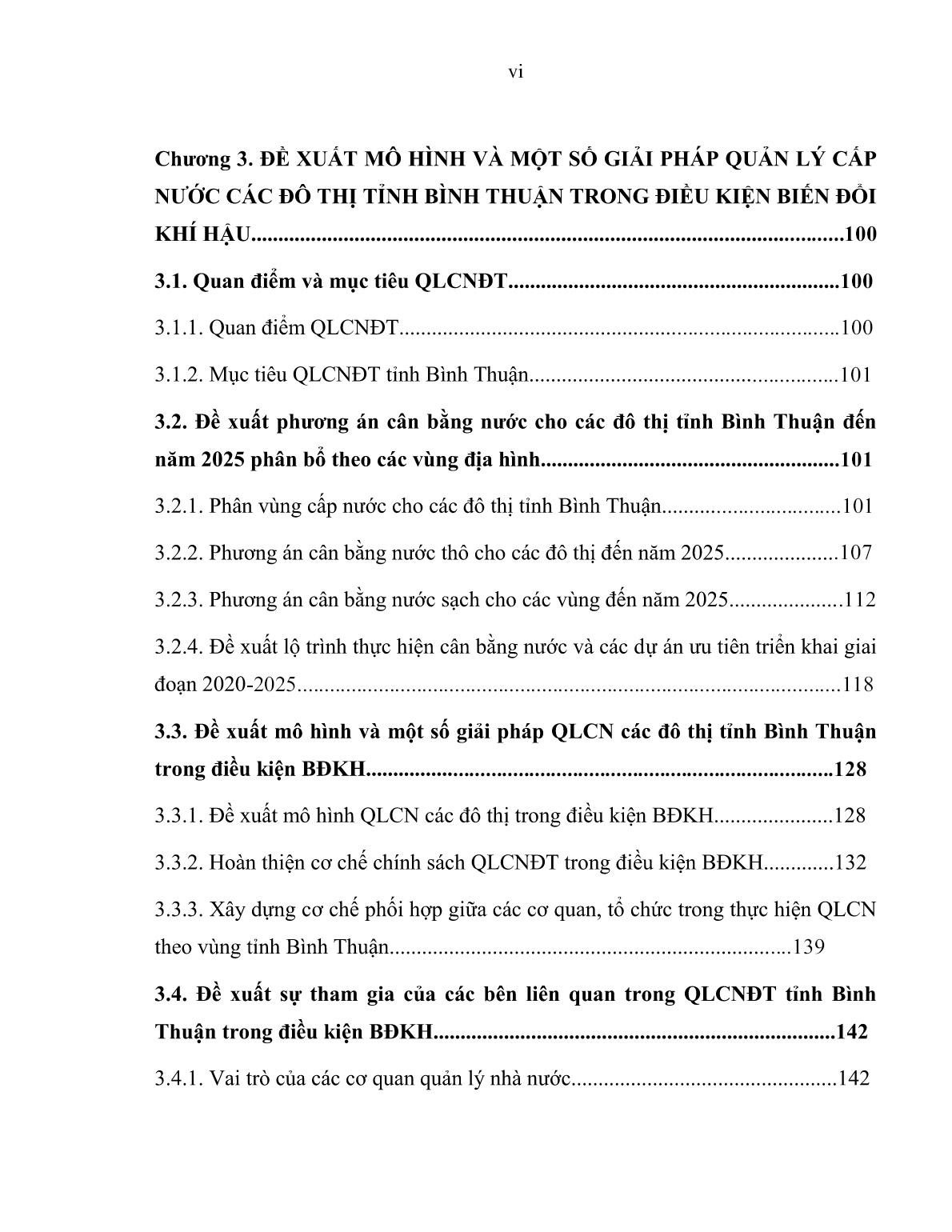 Luận án Quản lý cấp nước các đô thị tỉnh Bình Thuận trong điều kiện biến đổi khí hậu trang 8