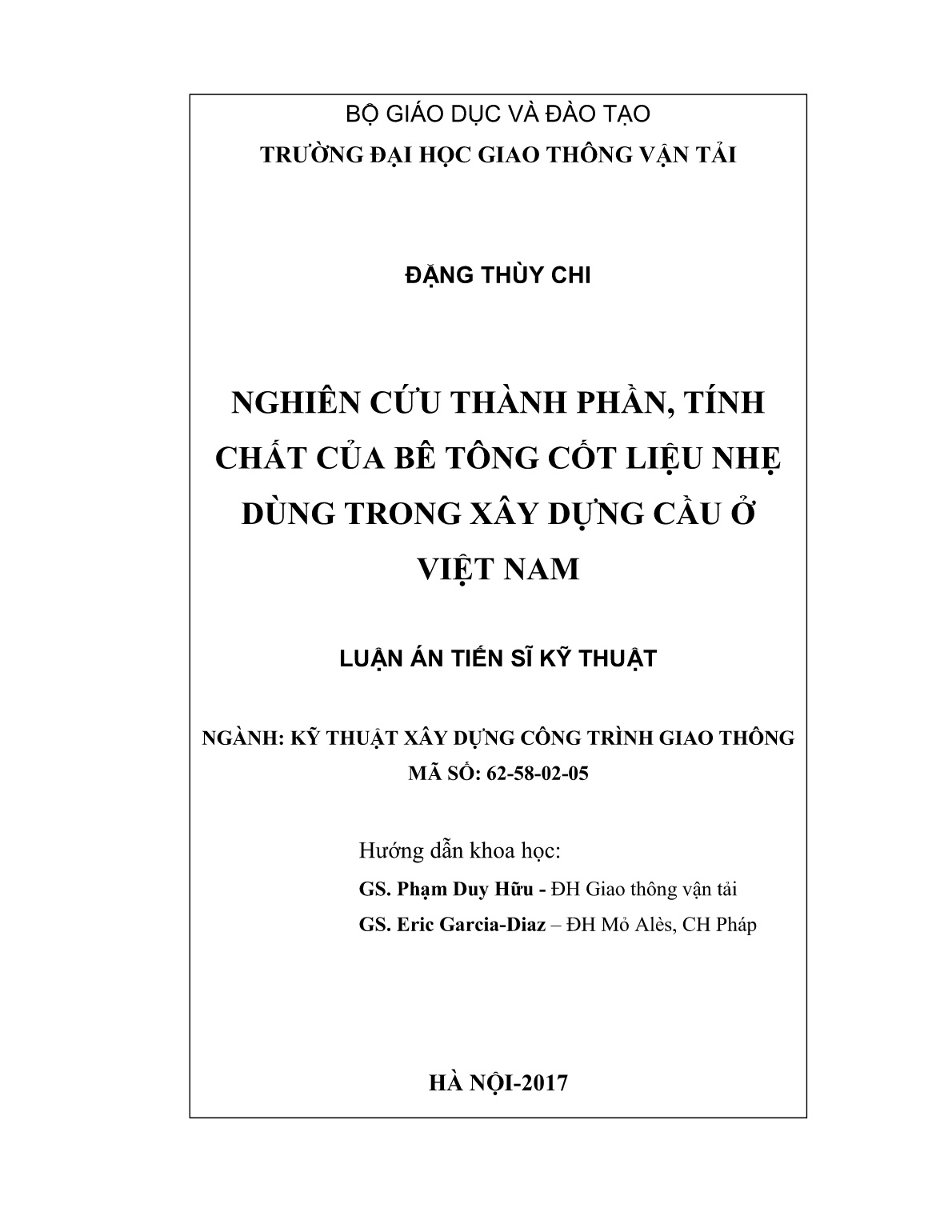 Luận án Nghiên cứu thành phần, tính chất của bê tông cốt liệu nhẹ dùng trong xây dựng cầu ở Việt Nam trang 2