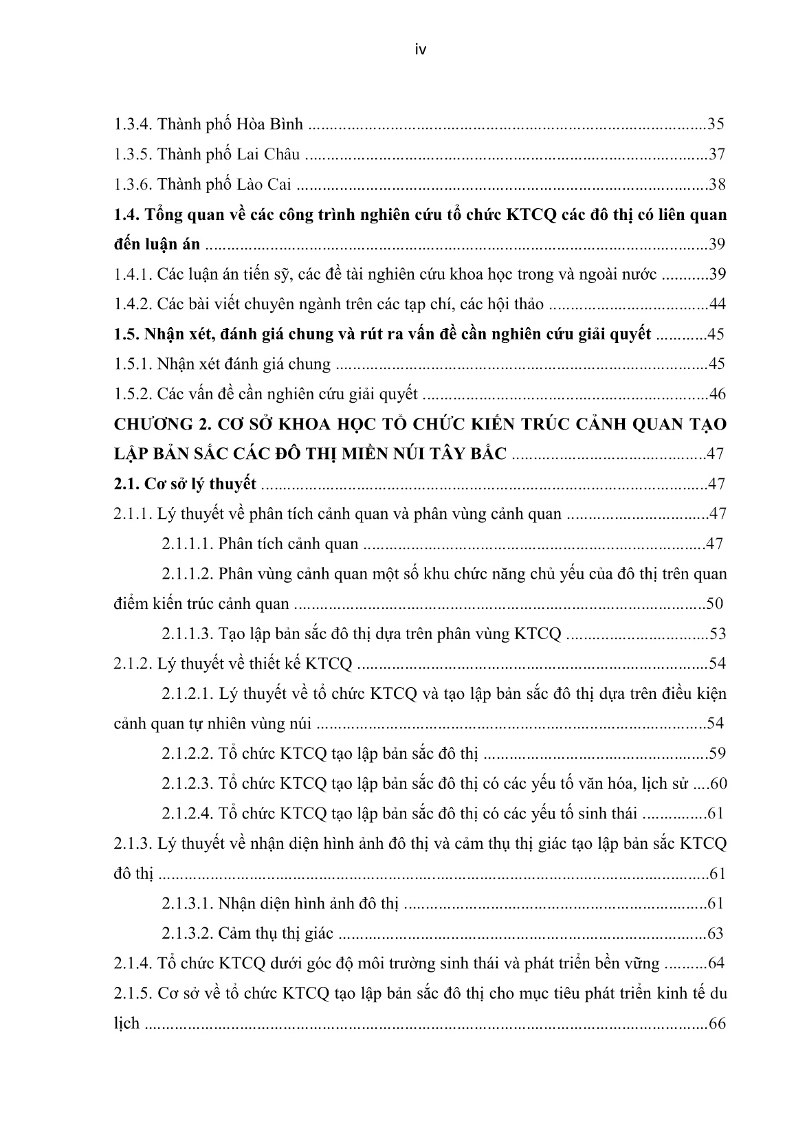 Luận án Tổ chức kiến trúc cảnh quan tạo lập bản sắc các đô thị miền núi Tây Bắc Việt Nam - áp dụng cho Thành phố Yên Bái trang 6