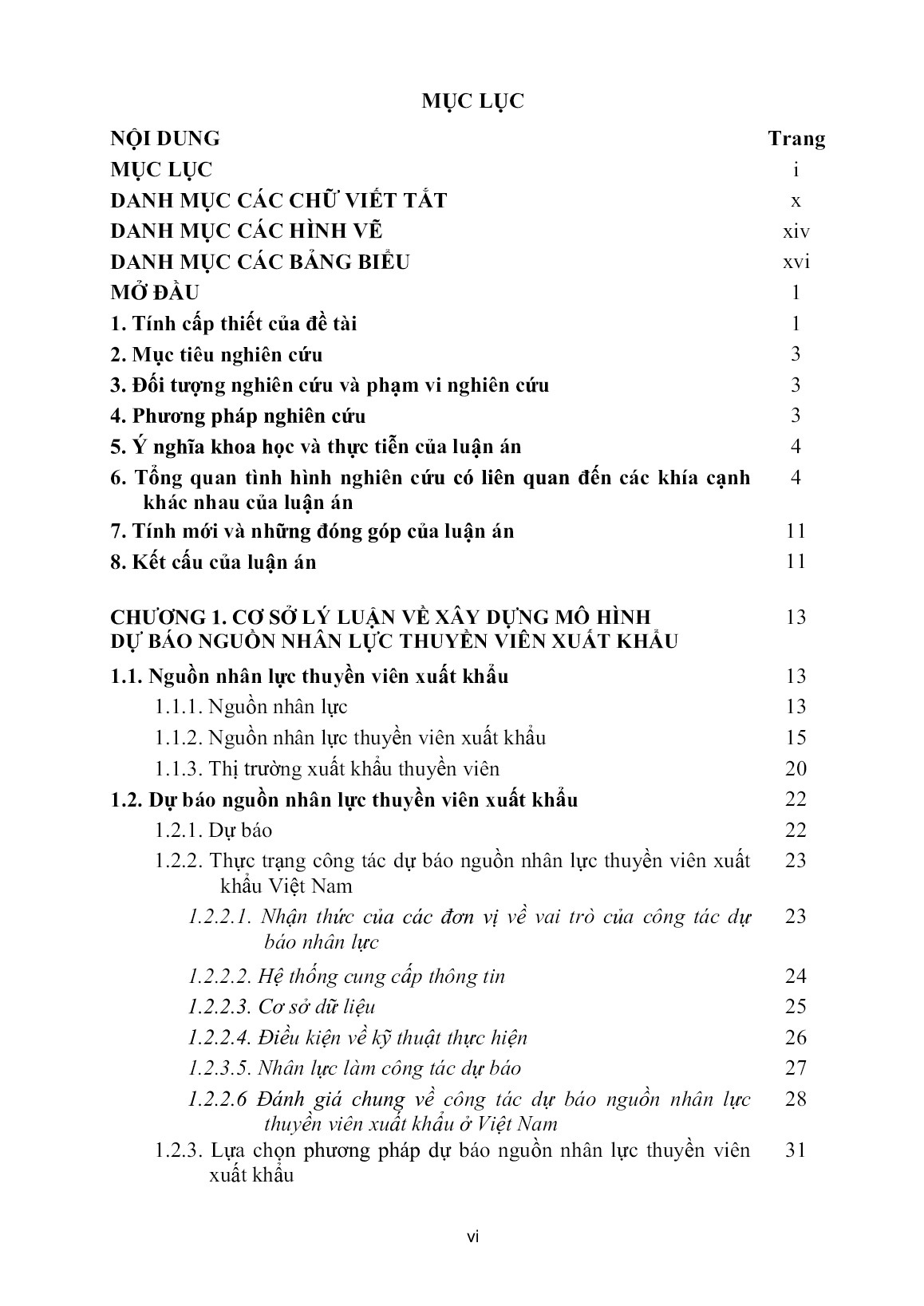 Luận án Nghiên cứu xây dựng mô hình dự báo nguồn nhân lực thuyền viên xuất khẩu Việt Nam trang 6