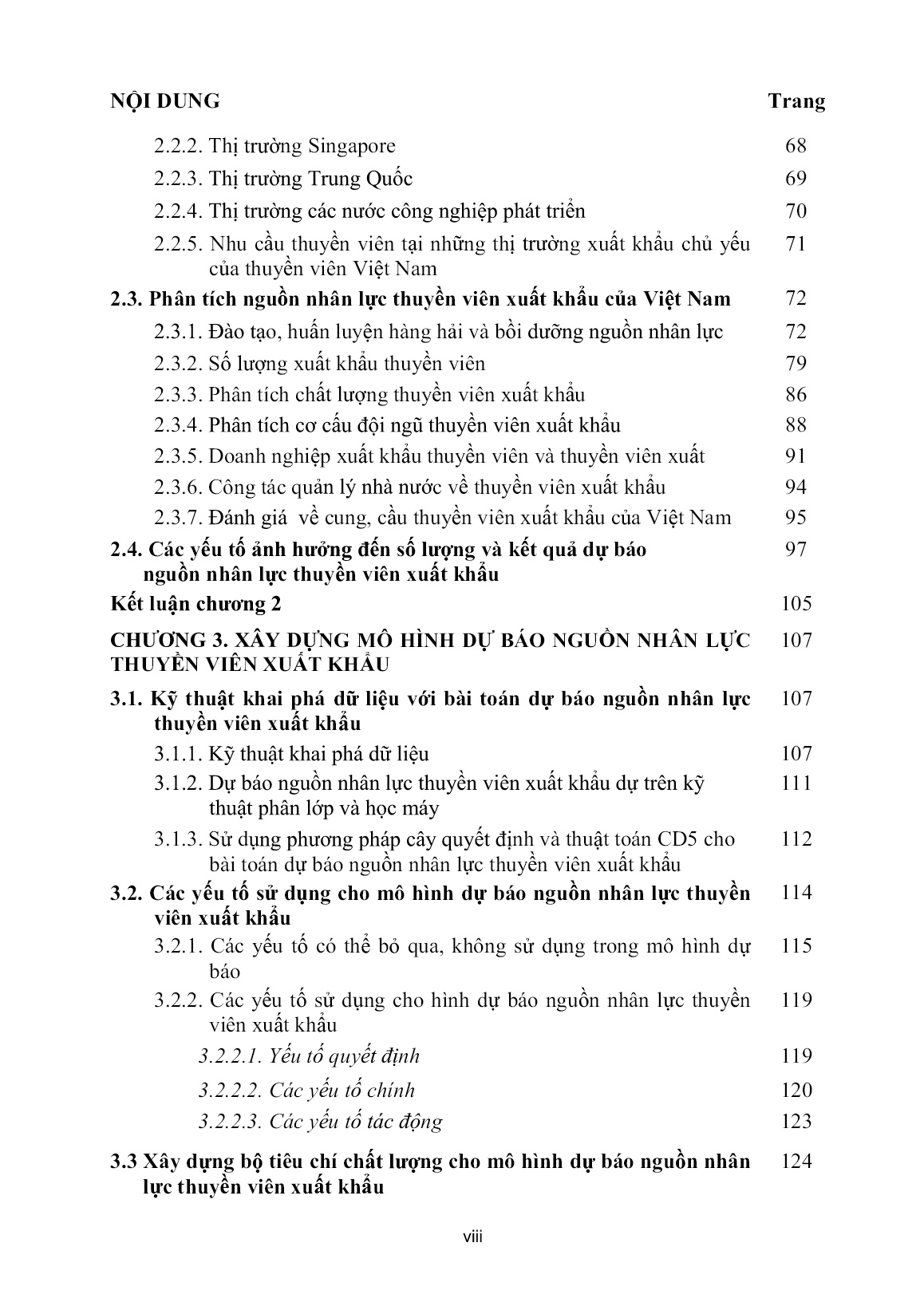 Luận án Nghiên cứu xây dựng mô hình dự báo nguồn nhân lực thuyền viên xuất khẩu Việt Nam trang 8