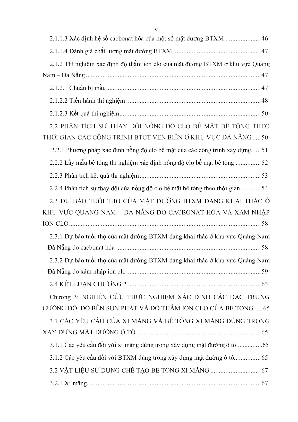 Luận án Nghiên cứu độ bền sun phát và ion clo của bê tông xi măng mặt đường ở khu vực duyên hải Nam Trung Bộ trang 5