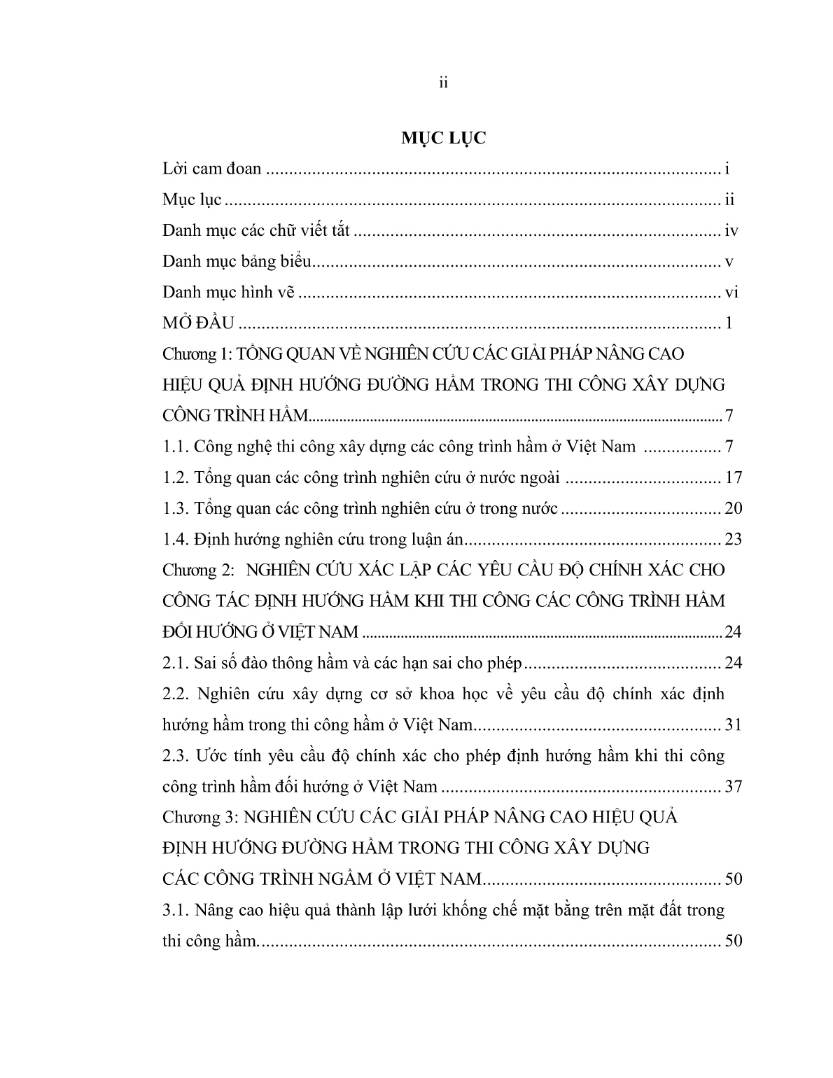 Luận án Nghiên cứu các giải pháp nâng cao hiệu quả định hướng đường hầm trong thi công xây dựng các công trình ngầm ở Việt Nam trang 4