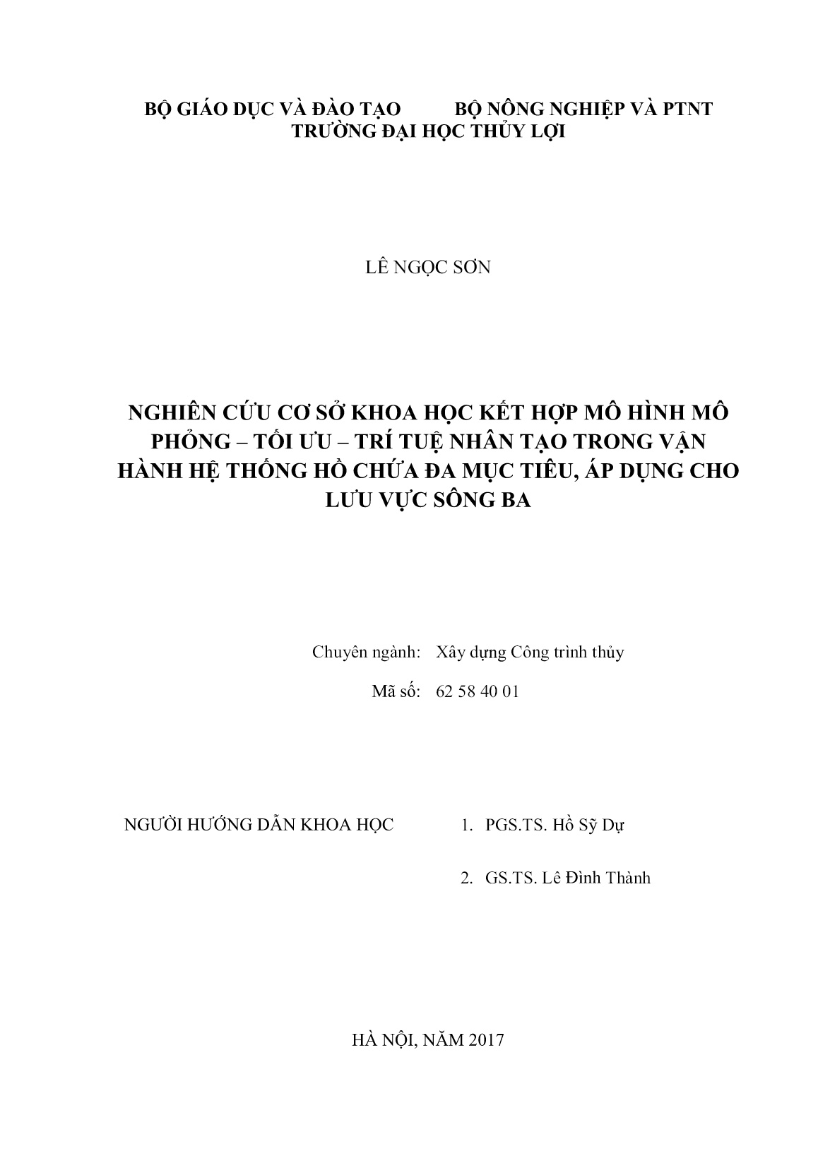 Luận án Nghiên cứu cơ sở khoa học kết hợp mô hình mô phỏng – tối ưu – trí tuệ nhân tạo trong vận hành hệ thống hồ chứa đa mục tiêu, áp dụng cho lưu vực sông ba trang 2