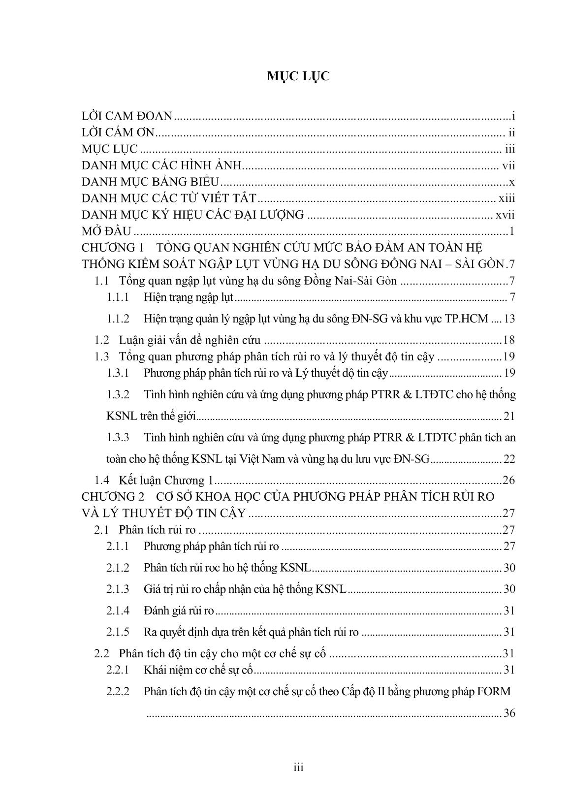 Luận án Ứng dụng phương pháp phân tích rủi ro và lý thuyết độ tin cậy để xác định mức bảo đảm an toàn cho hệ thống kiểm soát ngập lụt vùng hạ du sông Đồng Nai – Sài Gòn trang 5