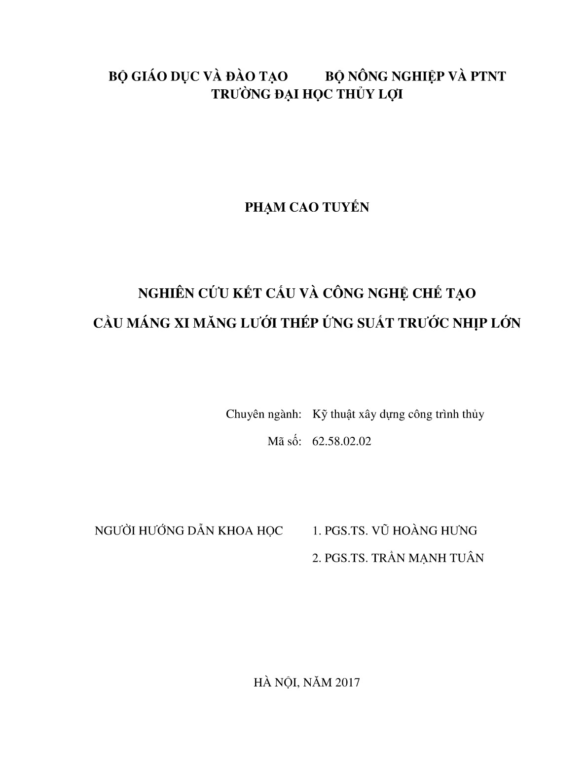 Luận án Nghiên cứu kết cấu và công nghệ chế tạo cầu máng xi măng lưới thép ứng suất trước nhịp lớn trang 2