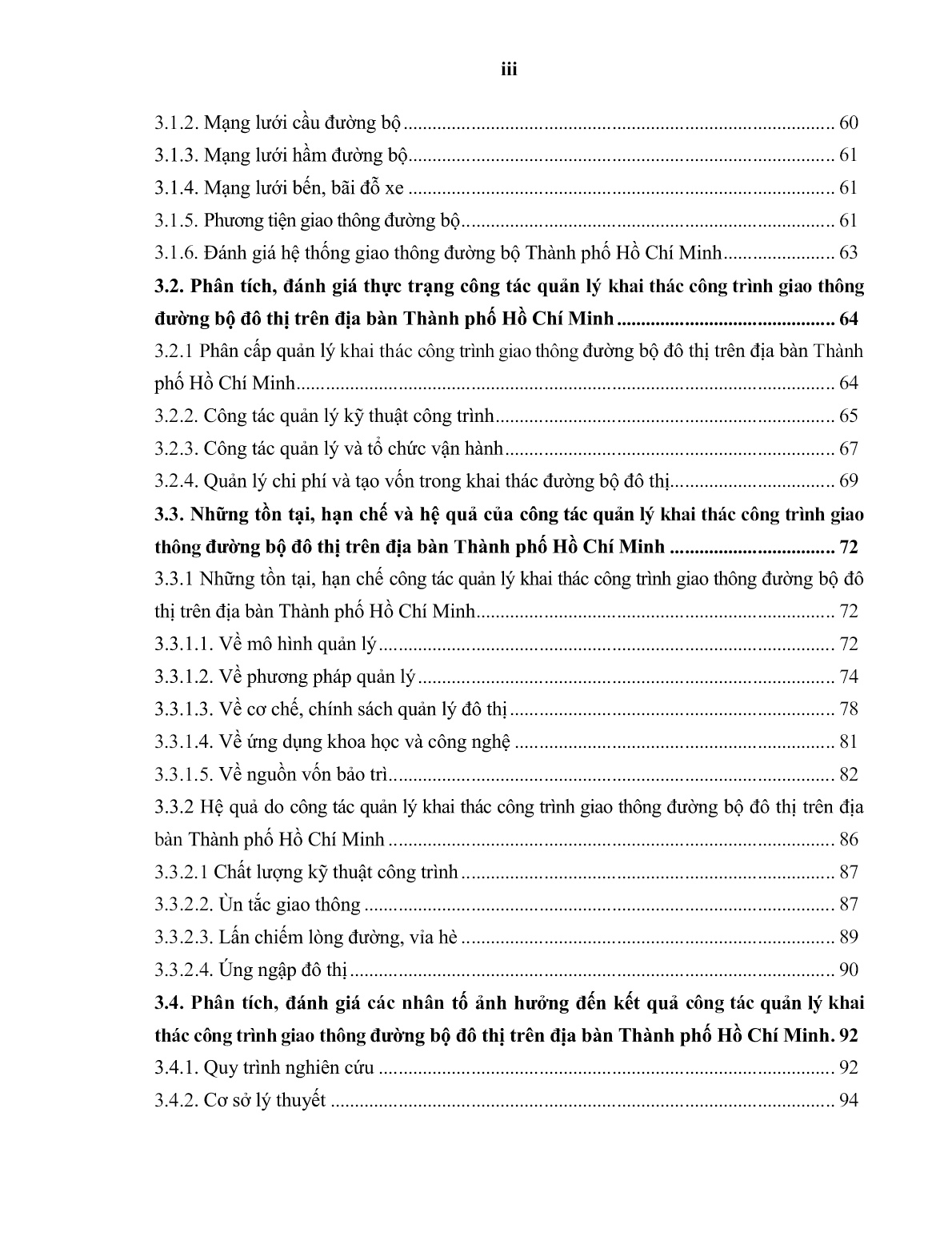 Luận án Nghiên cứu quản lý khai thác công trình giao thông đường bộ trên địa bàn Thành phố Hồ Chí Minh trang 7