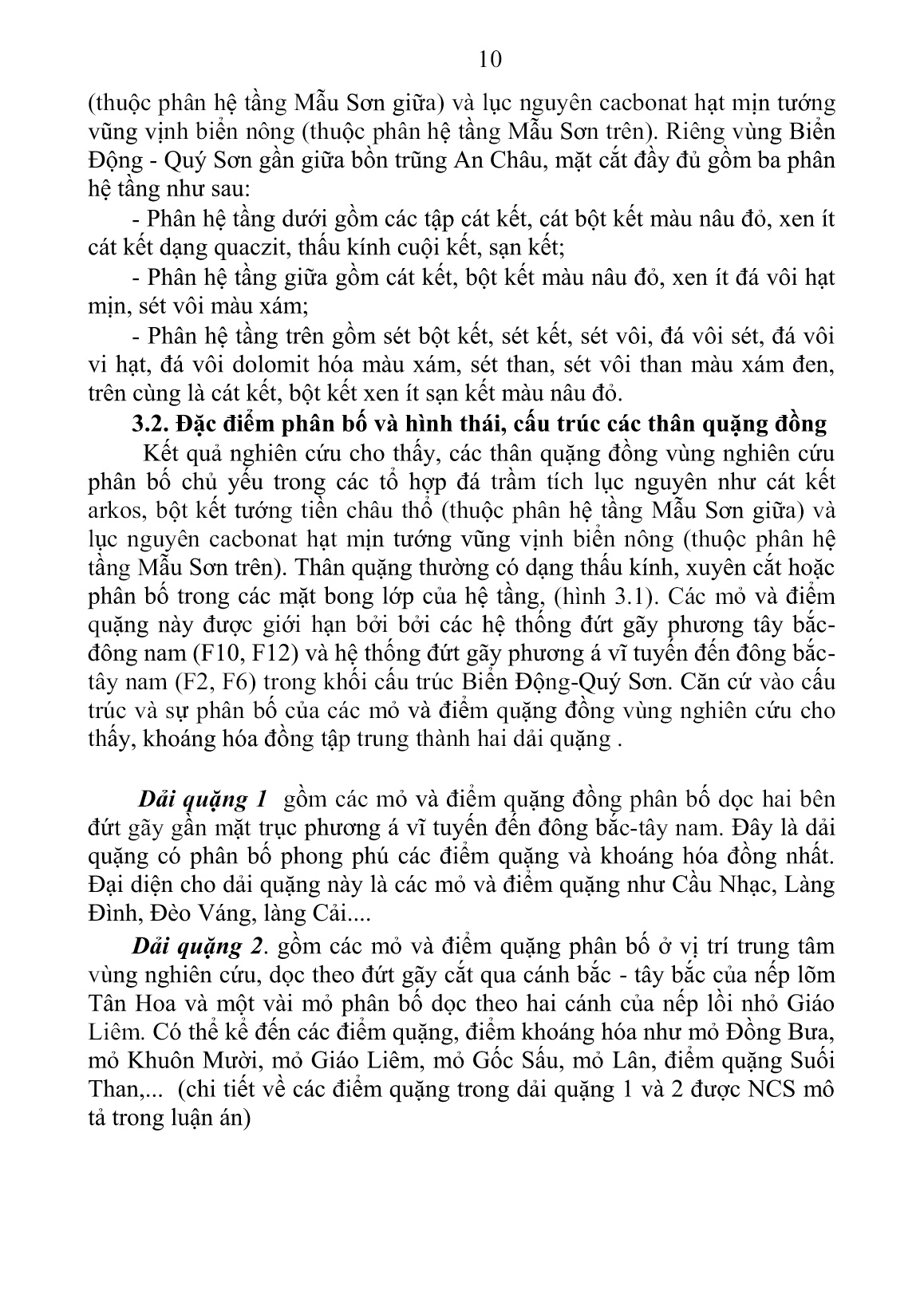 Luận án Đặc điểm quặng hóa đồng trong các thành tạo trầm tích vùng biển động - Quý Sơn trang 10