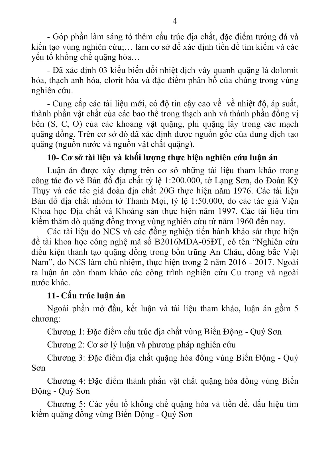 Luận án Đặc điểm quặng hóa đồng trong các thành tạo trầm tích vùng biển động - Quý Sơn trang 4