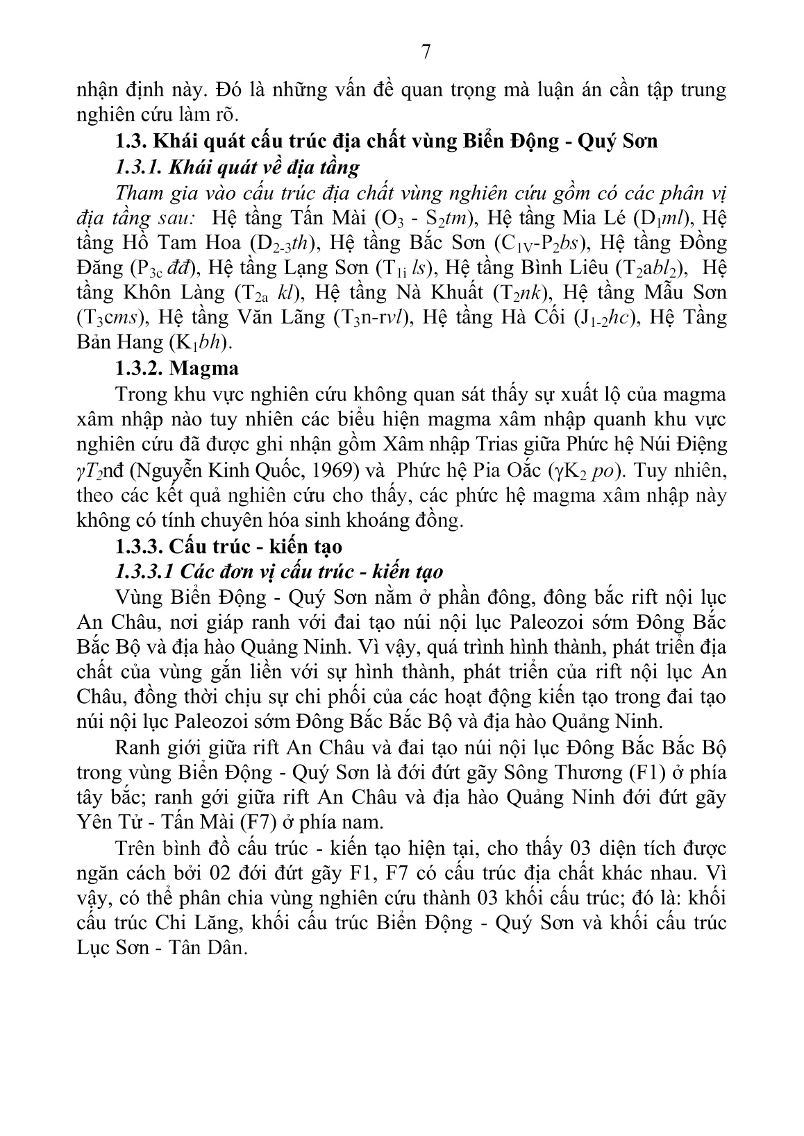 Luận án Đặc điểm quặng hóa đồng trong các thành tạo trầm tích vùng biển động - Quý Sơn trang 7