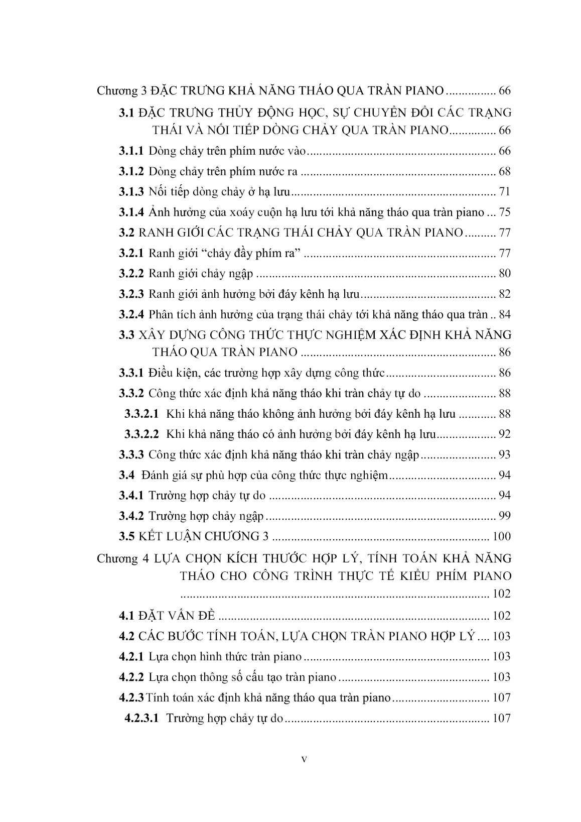 Luận án Nghiên cứu khả năng tháo qua tràn piano khi kể đến ảnh hưởng của mực nước hạ lưu trang 7