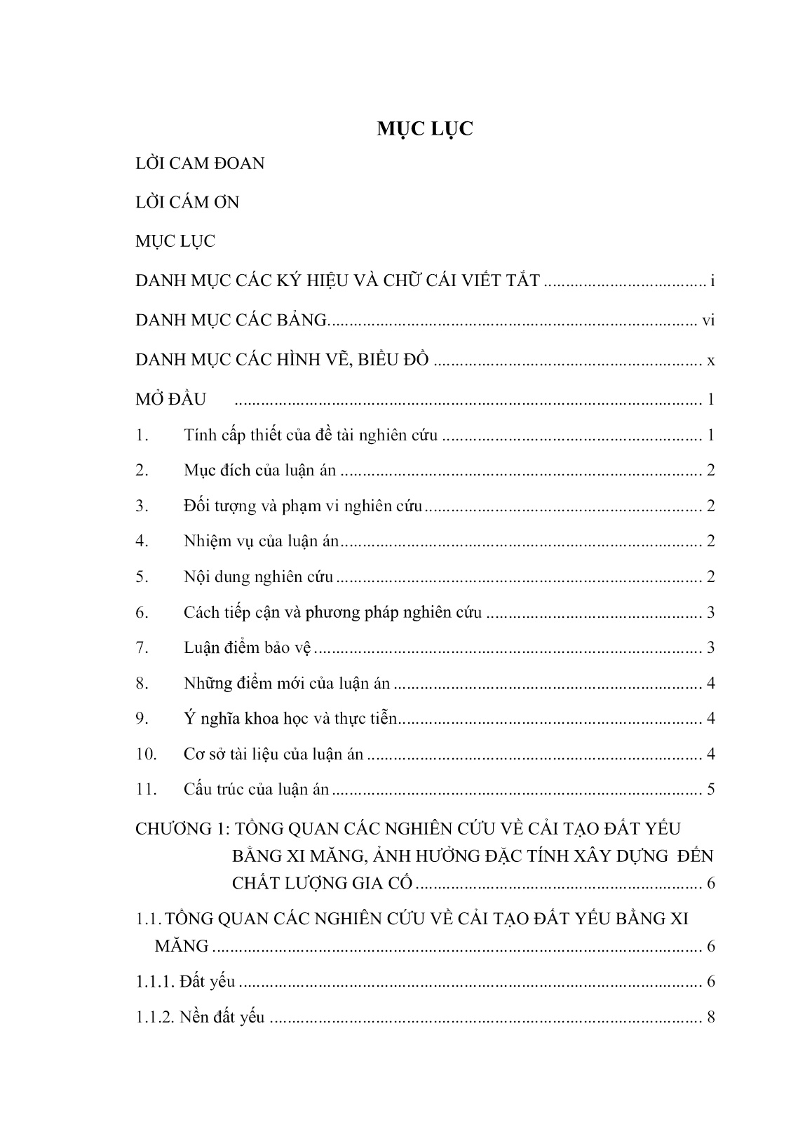 Luận án Nghiên cứu ảnh hưởng đặc tính xây dựng của đất loại sét yếu vùng đồng bằng sông Cửu Long đến chất lượng gia cố nền bằng xi măng kết hợp với phụ gia trong xây dựng công trình trang 3