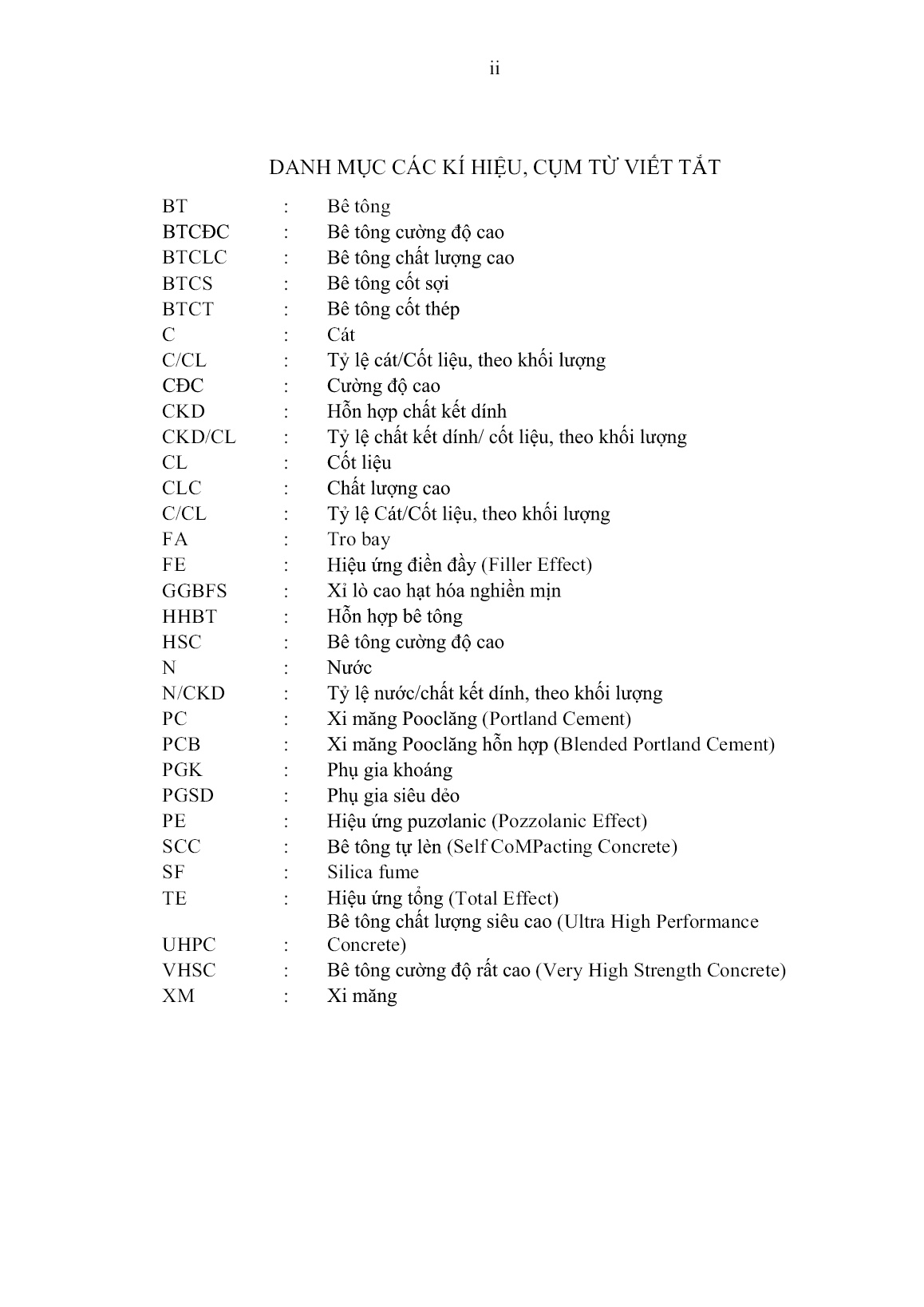 Luận án Nghiên cứu chế tạo bê tông cường độ rất cao dùng hỗn hợp phụ gia khoáng silica fume, tro bay và các vật liệu sẵn có ở Việt Nam trang 8