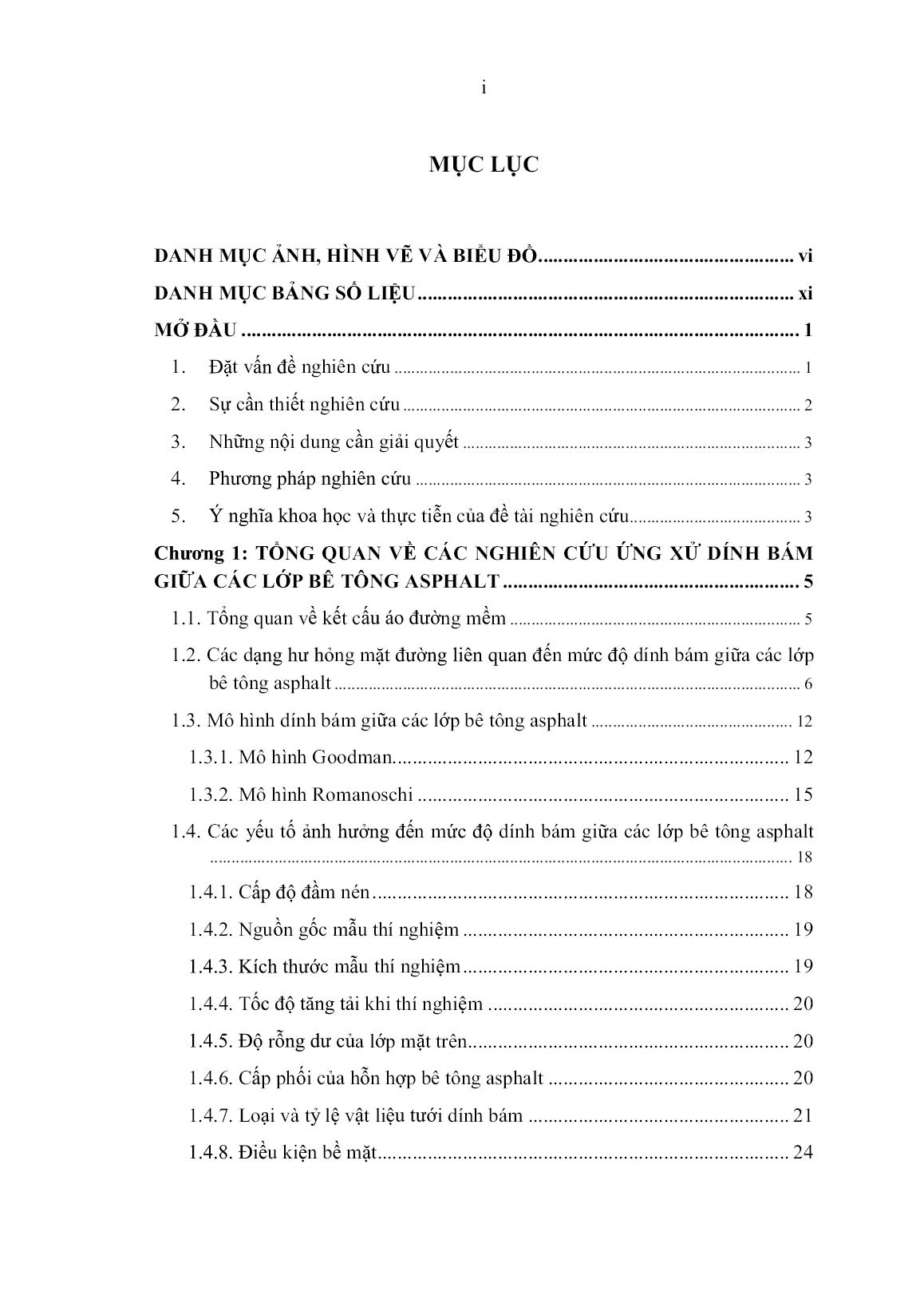 Luận án Nghiên cứu ứng xử dính bám và đề xuất giới hạn cường độ dính bám giữa hai lớp bê tông ASPhalt trong kết cấu áo đường mềm ở Việt Nam trang 1