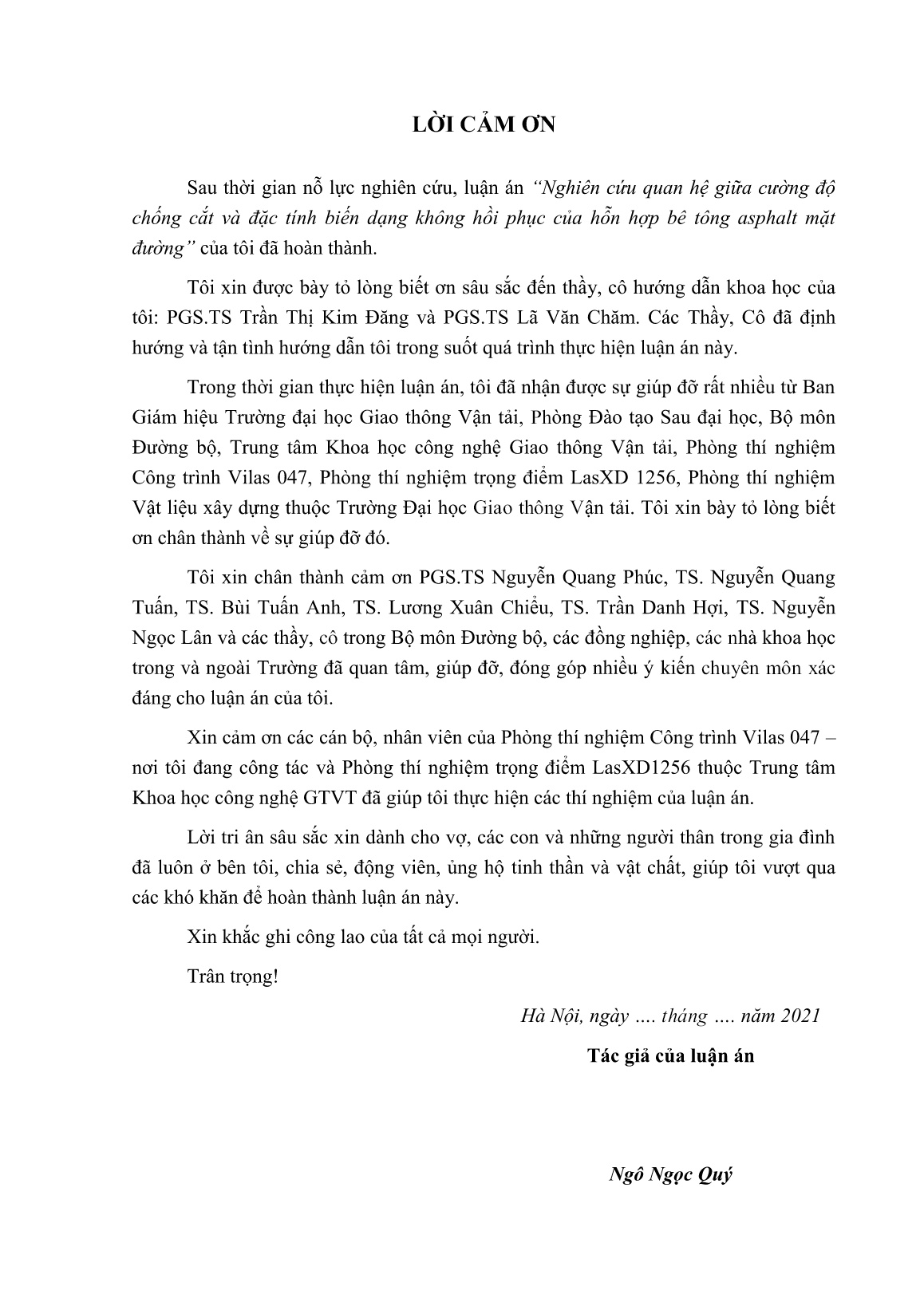 Luận án Nghiên cứu quan hệ giữa cường độ chống cắt và đặc tính biến dạng không hồi phục của hỗn hợp bê tông ASPhalt mặt đường trang 4