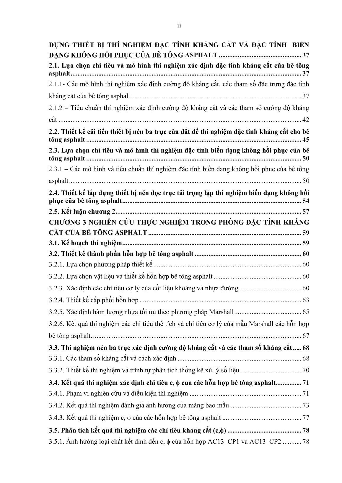 Luận án Nghiên cứu quan hệ giữa cường độ chống cắt và đặc tính biến dạng không hồi phục của hỗn hợp bê tông ASPhalt mặt đường trang 6