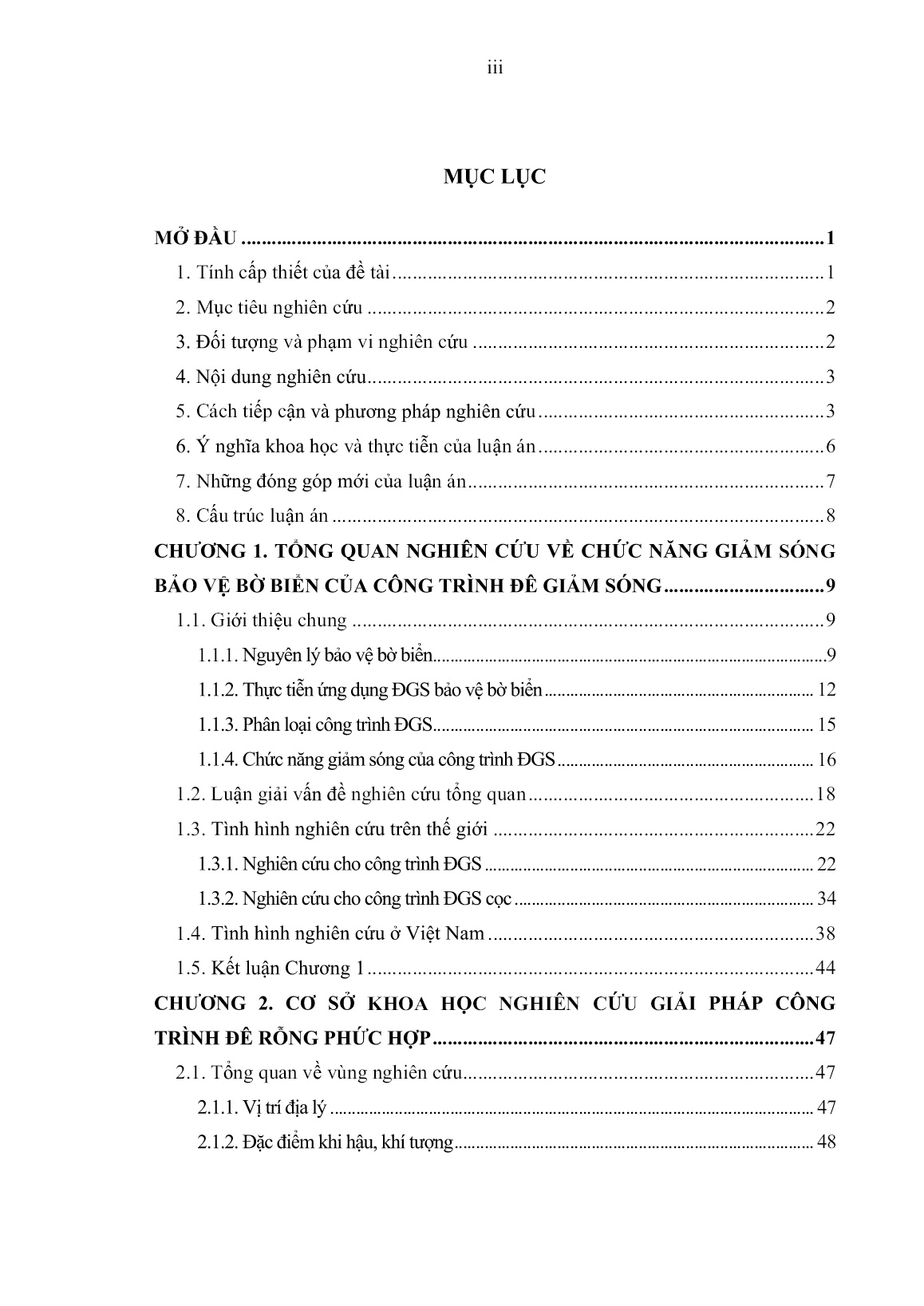 Luận án Nghiên cứu đề xuất giải pháp và đánh giá chức năng giảm sóng của công trình đê rỗng phức hợp bảo vệ bờ biển từ mũi Cà Mau đến Hà Tiên trang 5