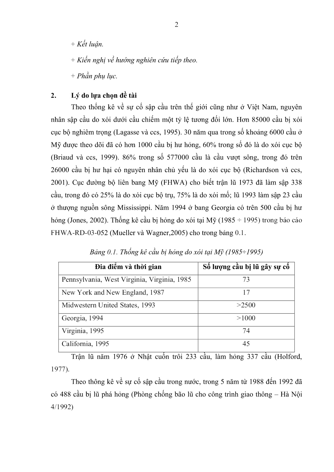 Luận án Nghiên cứu xói cục bộ ở trụ cầu dạng phức hợp trang 2