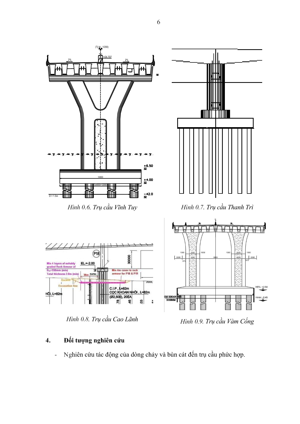 Luận án Nghiên cứu xói cục bộ ở trụ cầu dạng phức hợp trang 6