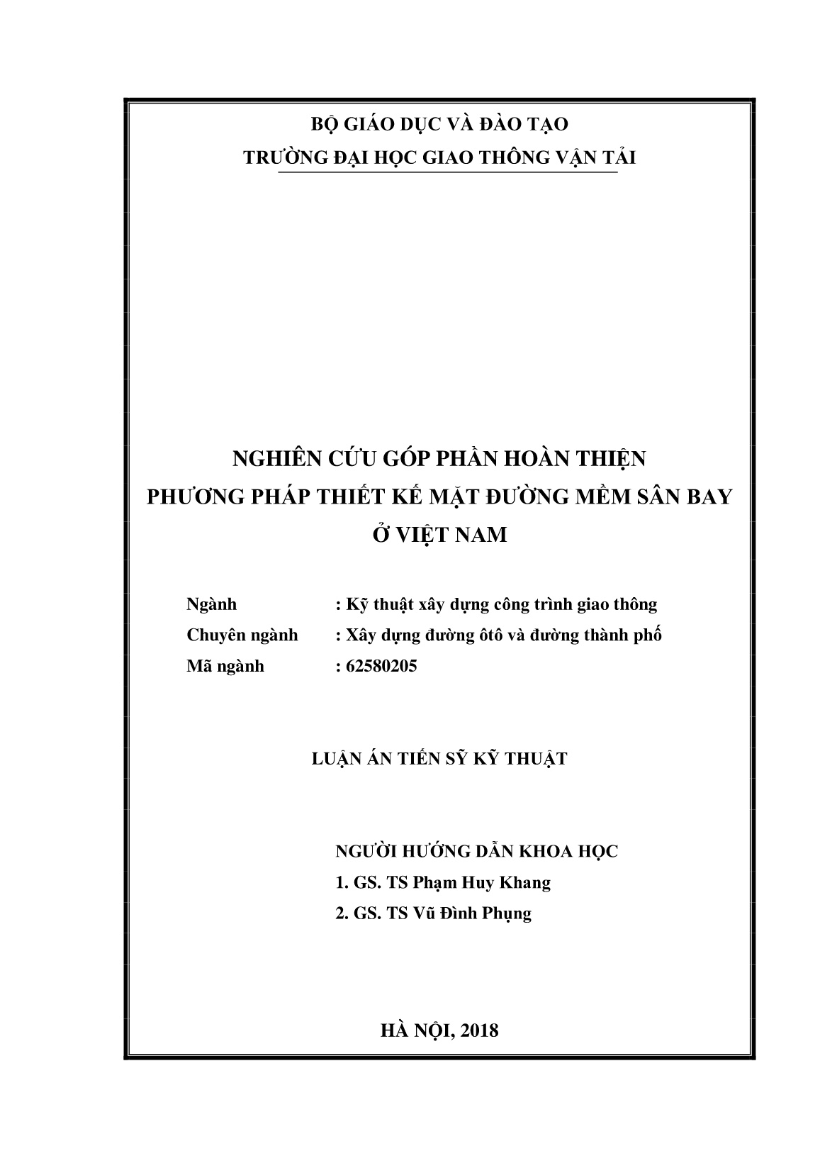 Luận án Nghiên cứu góp phần hoàn thiện phương pháp thiết kế mặt đường mềm sân bay ở Việt Nam trang 2