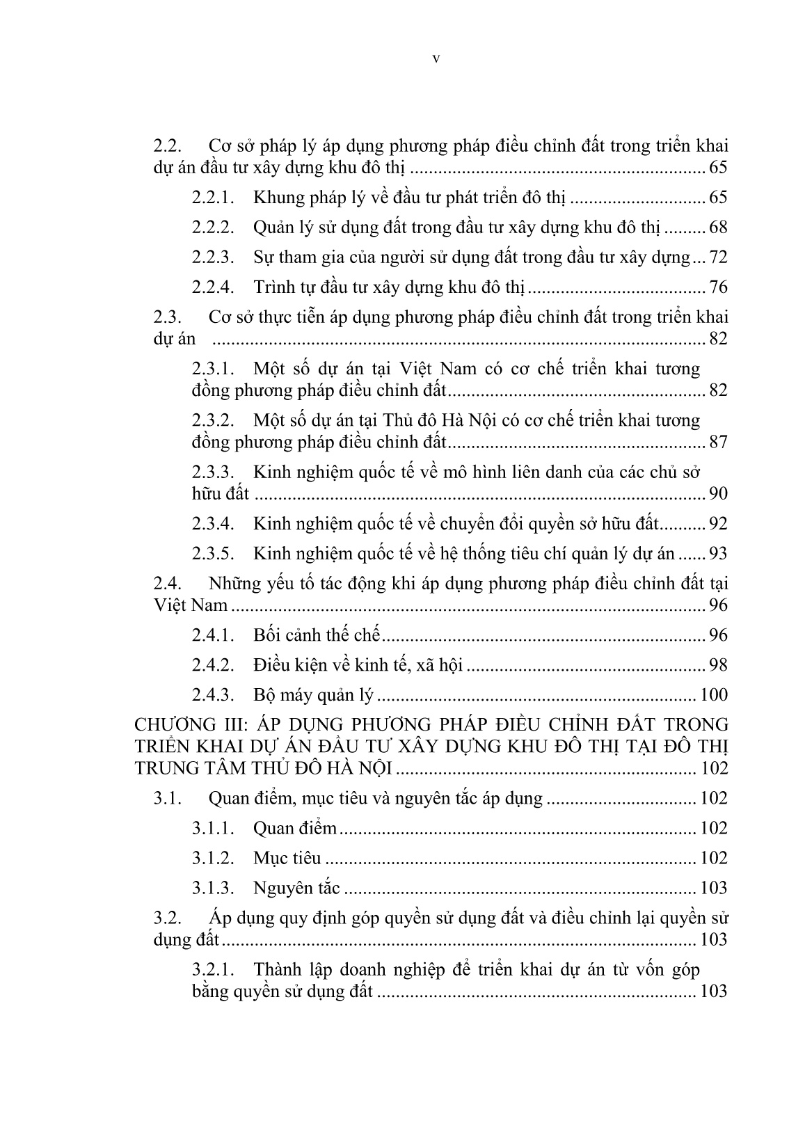 Luận án Áp dụng phương pháp điều chỉnh đất trong triển khai dự án đầu tư xây dựng khu đô thị tại đô thị trung tâm Thủ đô Hà Nội trang 7