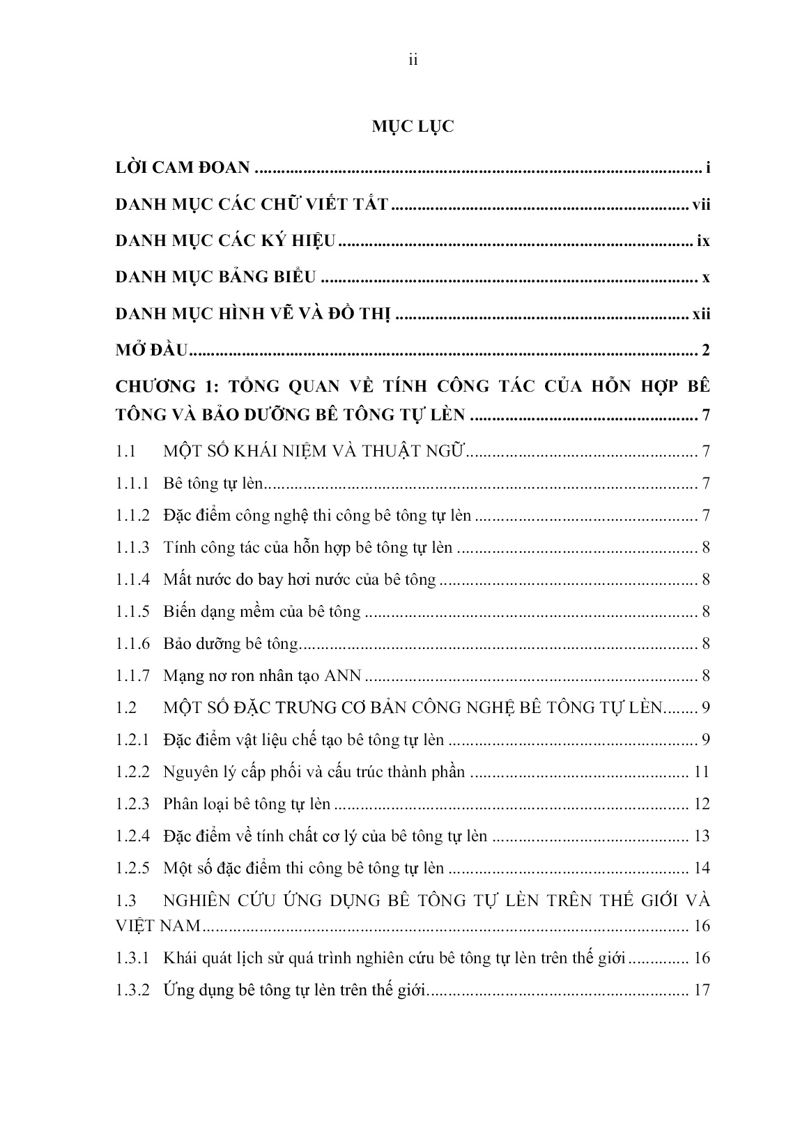 Luận án Nghiên cứu tính công tác hỗn hợp bê tông và kỹ thuật bảo dưỡng bê tông tự lèn trong điều kiện khí hậu Việt Nam trang 5