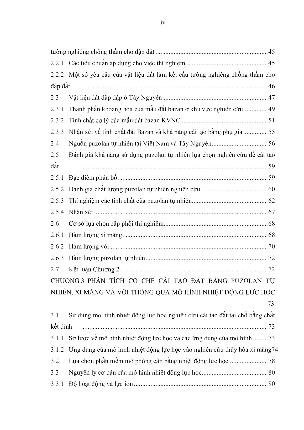 Luận án Nghiên cứu cải tạo đất bazan bằng hỗn hợp puzolan – xi măng – vôi làm tường nghiêng chống thấm đập đất vùng Tây Nguyên trang 6