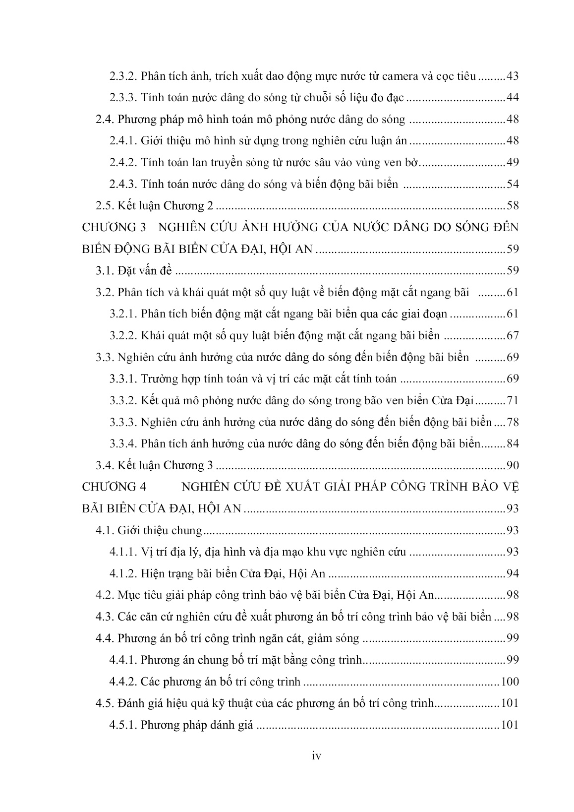 Luận án Nghiên cứu ảnh hưởng của nước dâng do sóng đến biến động bãi biển và giải pháp bảo vệ bãi biển cửa đại, Hội An trang 6