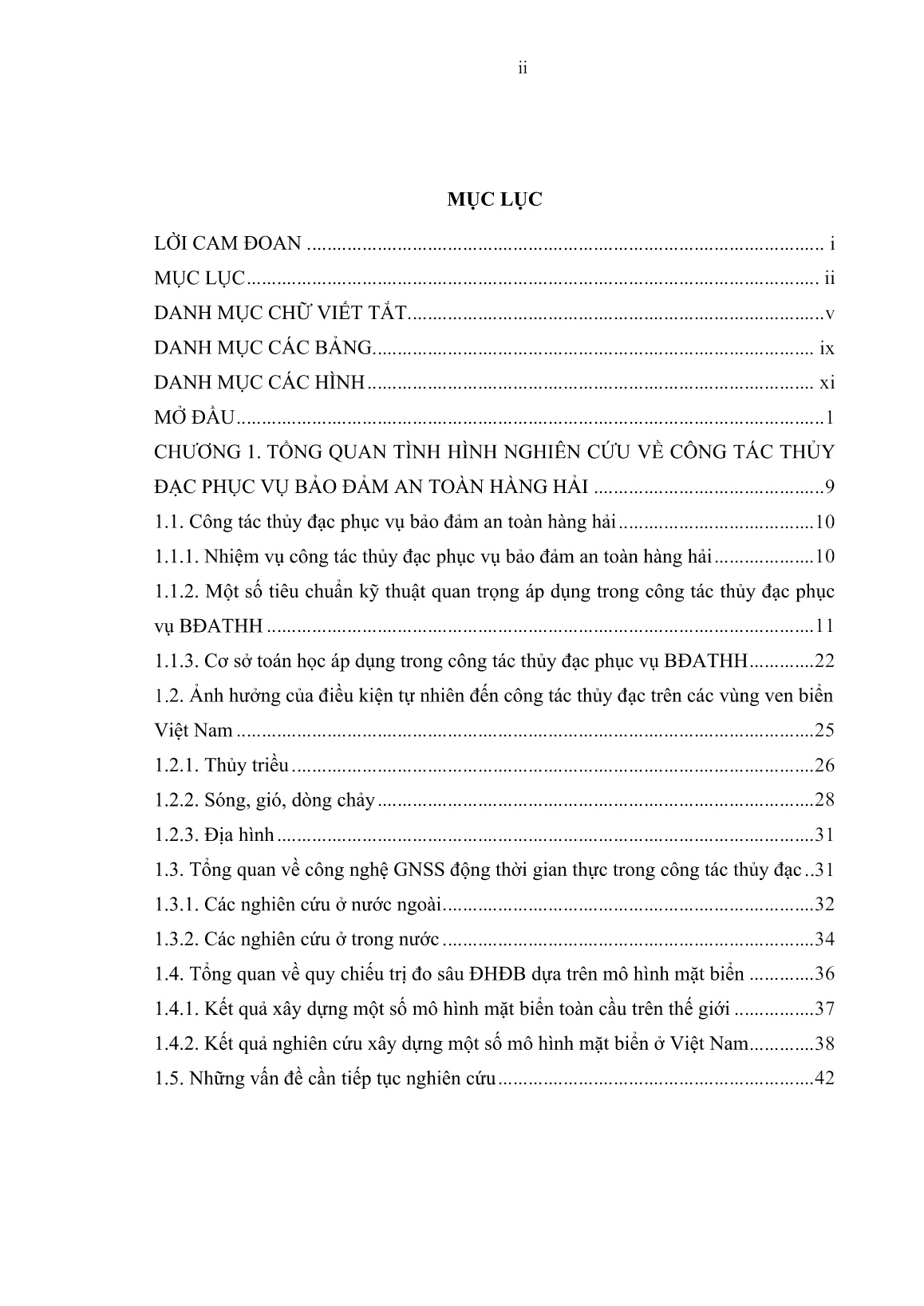 Luận án Nghiên cứu ứng dụng công nghệ GPS động thời gian thực trong công tác thủy đạc phục vụ bảo đảm an toàn hàng hải trong điều kiện Việt Nam trang 4