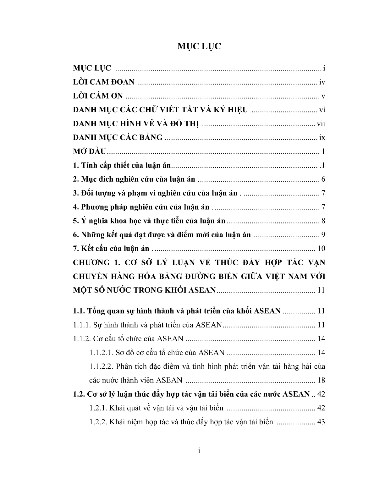 Luận án Giải pháp thúc đẩy hợp tác vận chuyển hàng hóa bằng đường biển giữa Việt Nam với một số nước trong khối ASEAN trang 3