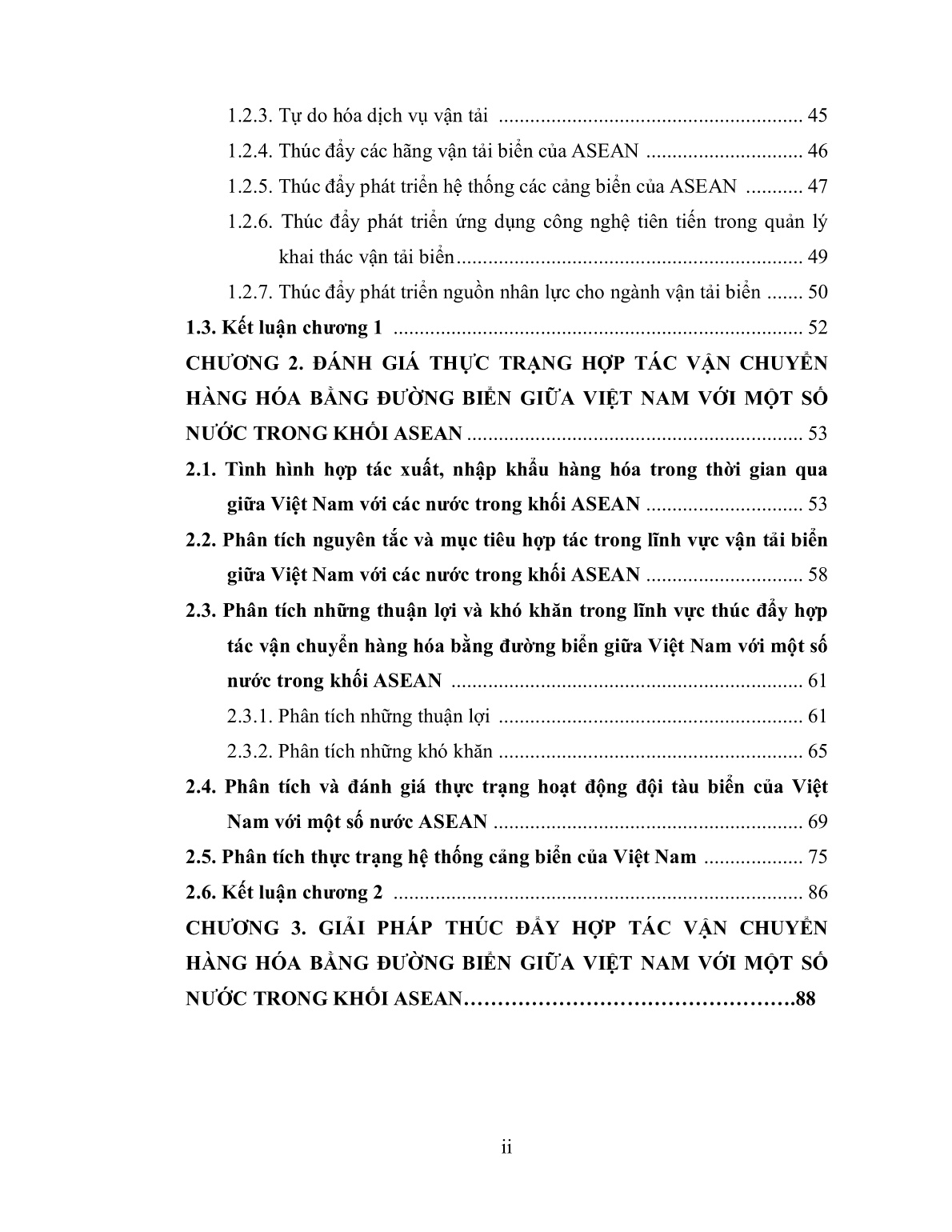 Luận án Giải pháp thúc đẩy hợp tác vận chuyển hàng hóa bằng đường biển giữa Việt Nam với một số nước trong khối ASEAN trang 4