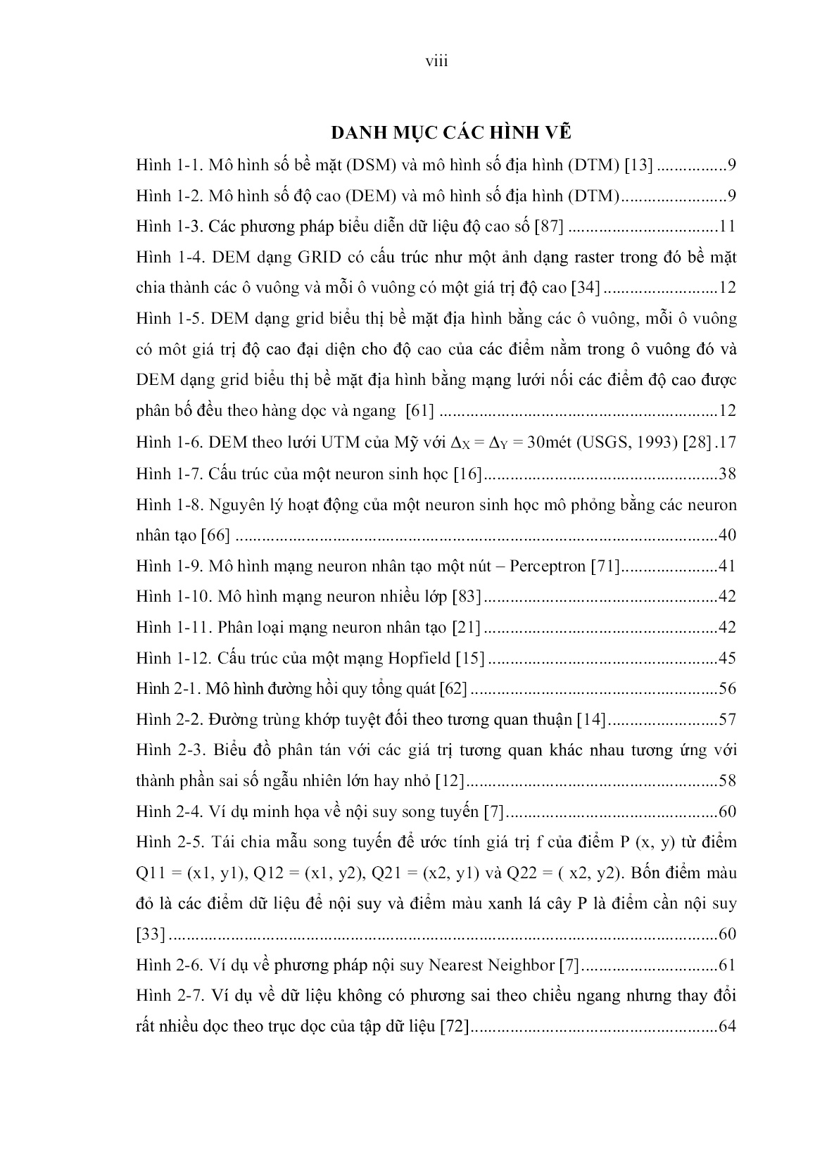 Luận án Nghiên cứu nâng cao độ chính xác của mô hình số độ cao dạng Grid bằng mạng Neuron Hopfield trang 10