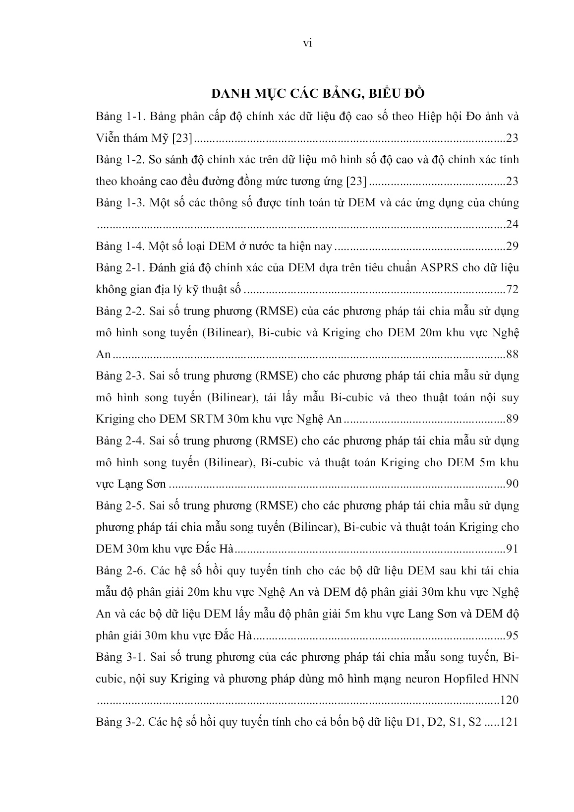 Luận án Nghiên cứu nâng cao độ chính xác của mô hình số độ cao dạng Grid bằng mạng Neuron Hopfield trang 8